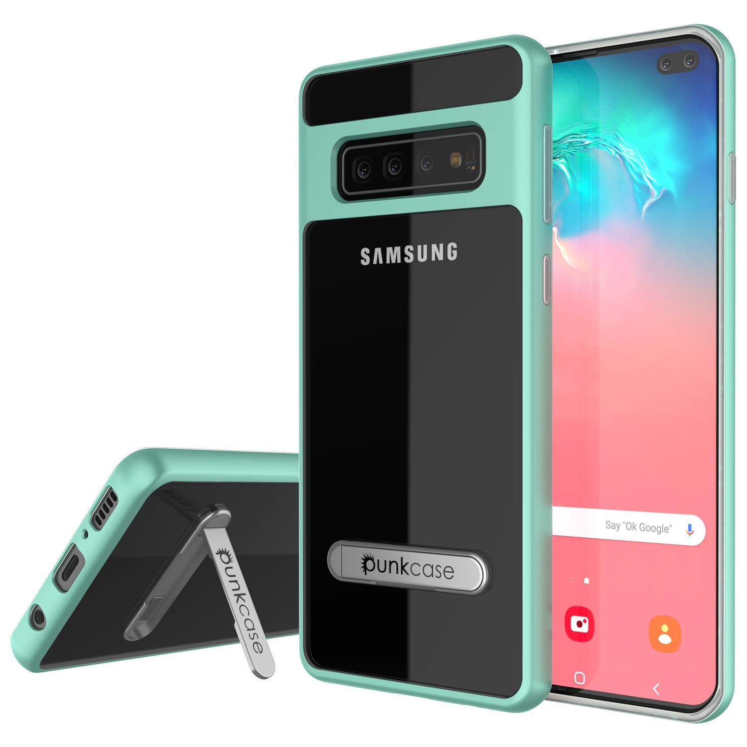 Galaxy S10 Case, PUNKcase [LUCID 3.0 Series] [Slim Fit] Armor Cover w/ Integrated Screen Protector [Teal]