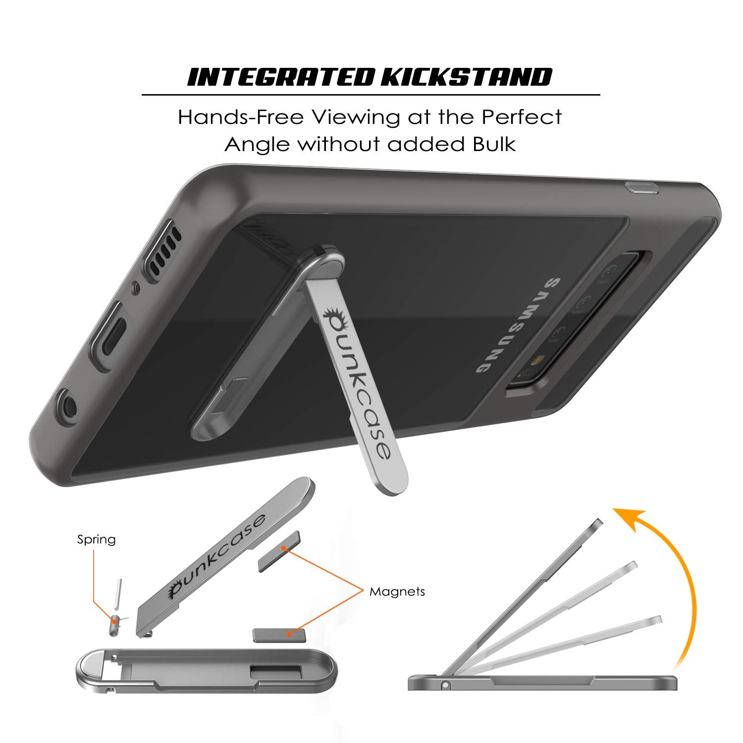 Galaxy S10 Case, PUNKcase [LUCID 3.0 Series] [Slim Fit] Armor Cover w/ Integrated Screen Protector [Grey]