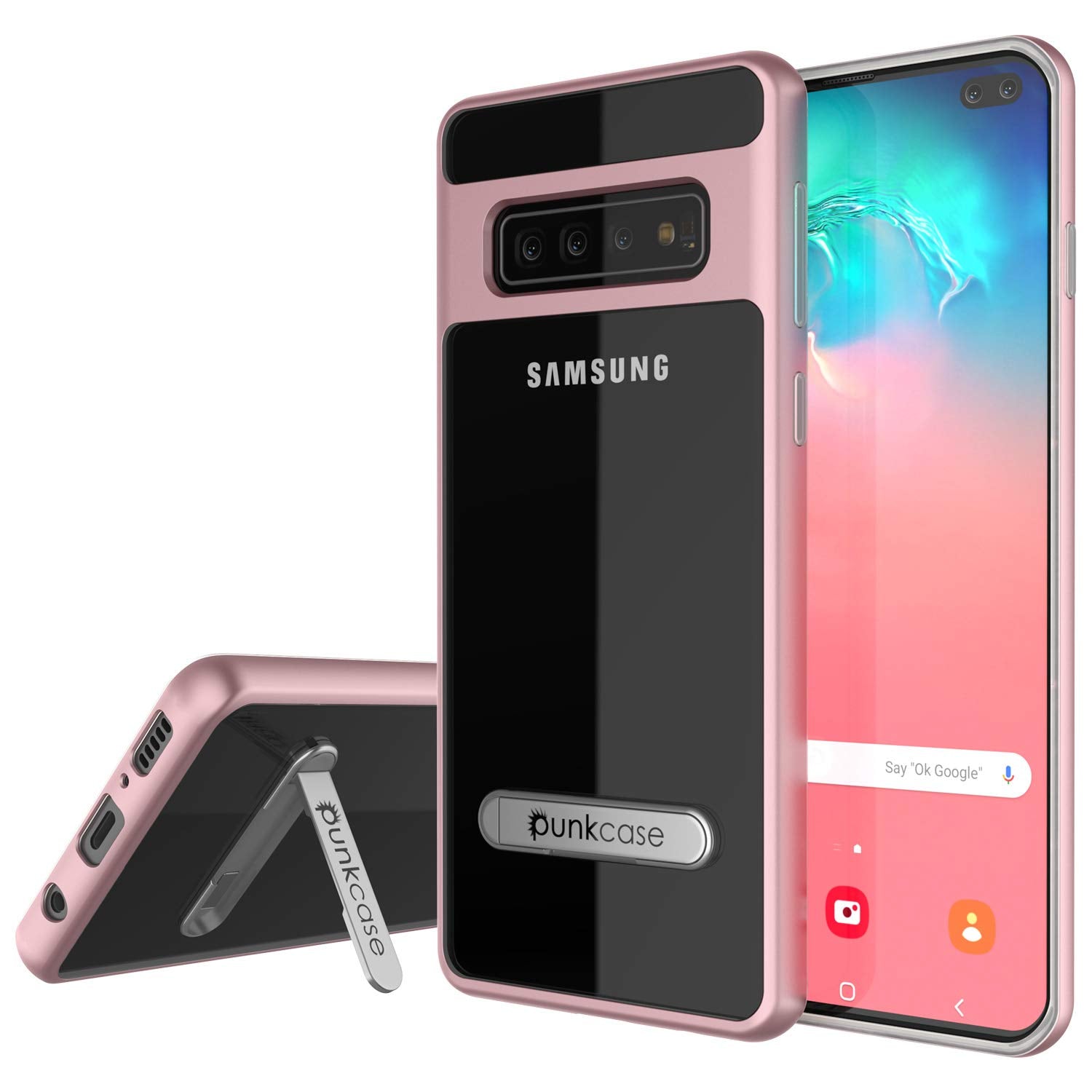 Galaxy S10 Case PUNKcase LUCID 3.0 Series Slim Fit Armor Cover w Integrated Screen Protector Rose Gold
