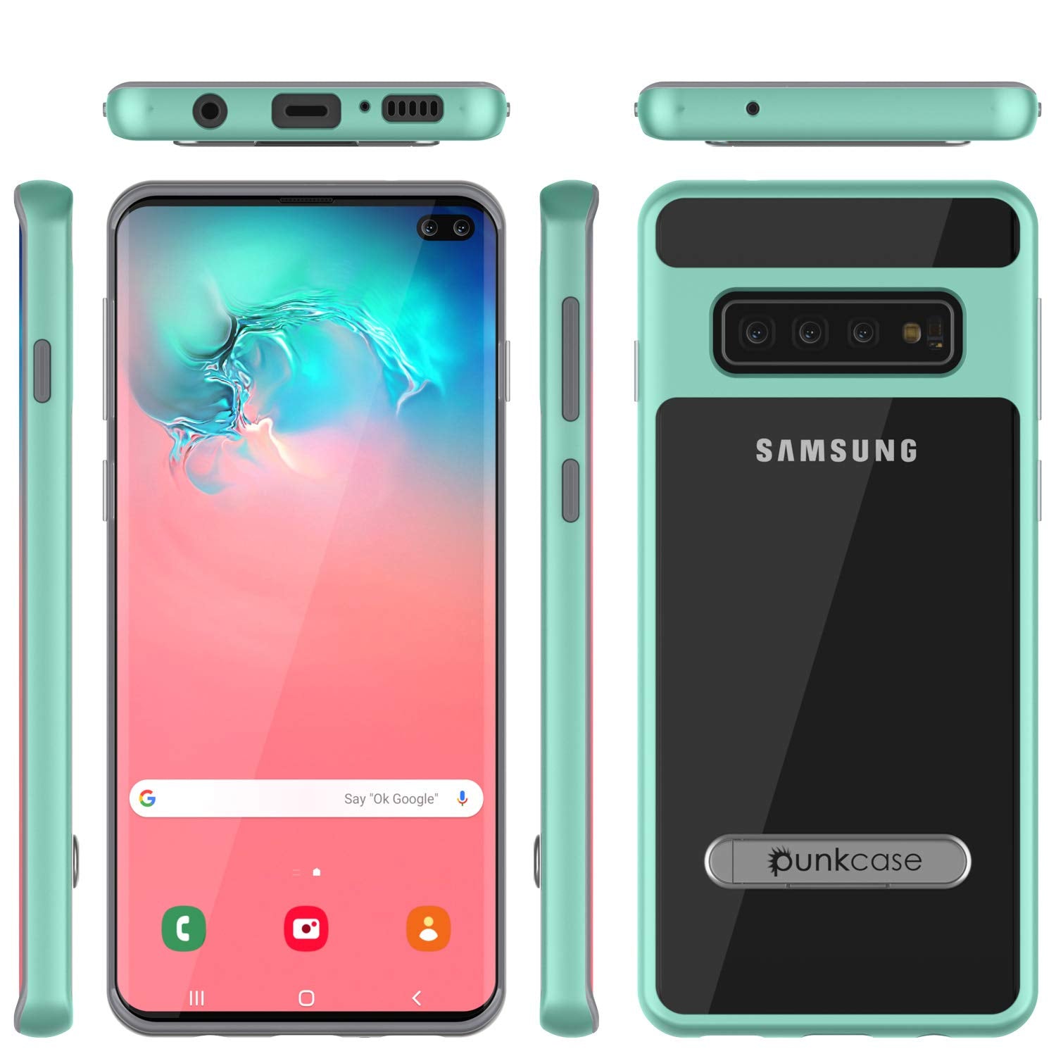 Galaxy S10 Case, PUNKcase [LUCID 3.0 Series] [Slim Fit] Armor Cover w/ Integrated Screen Protector [Teal]