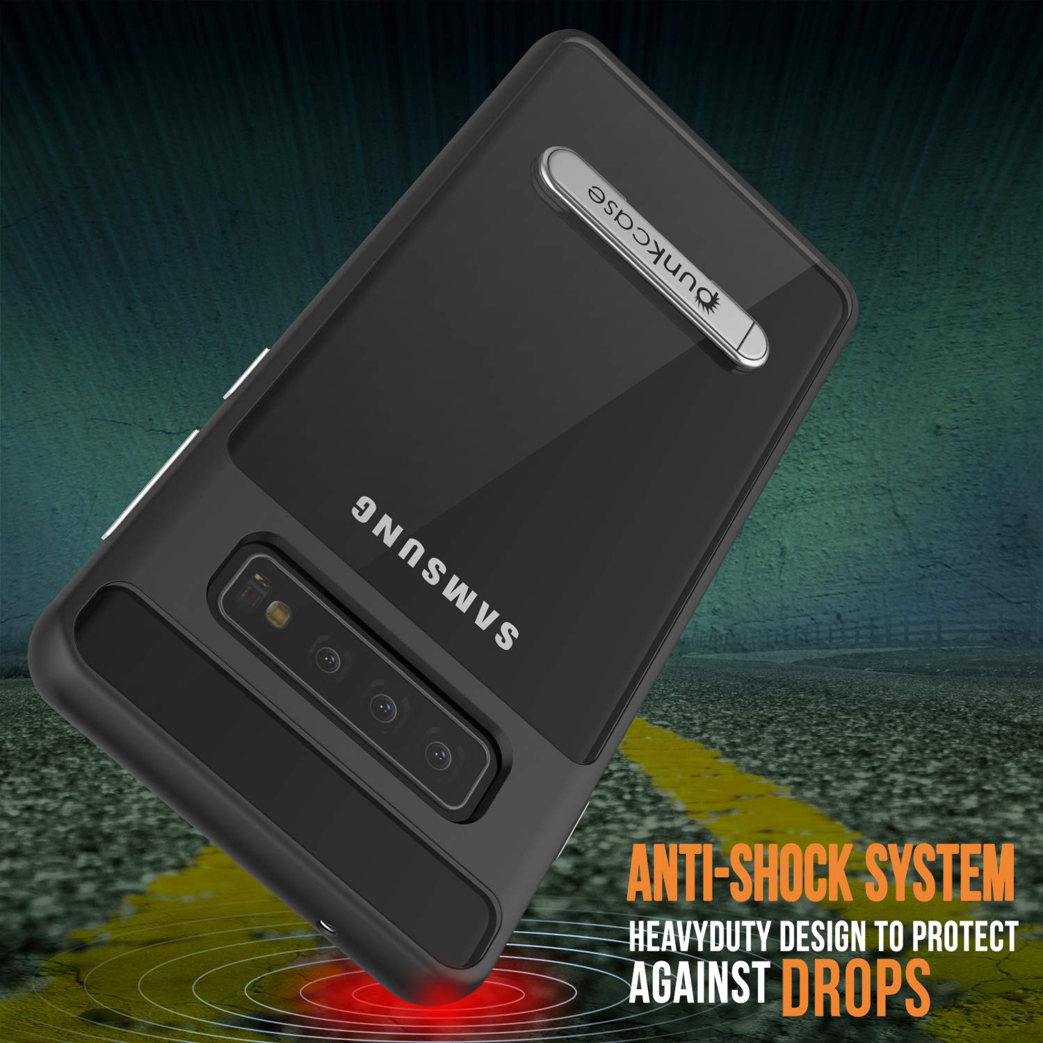 Galaxy S10+ Plus Case, PUNKcase [LUCID 3.0 Series] [Slim Fit] [Clear Back] Armor Cover w/ Integrated Screen Protector