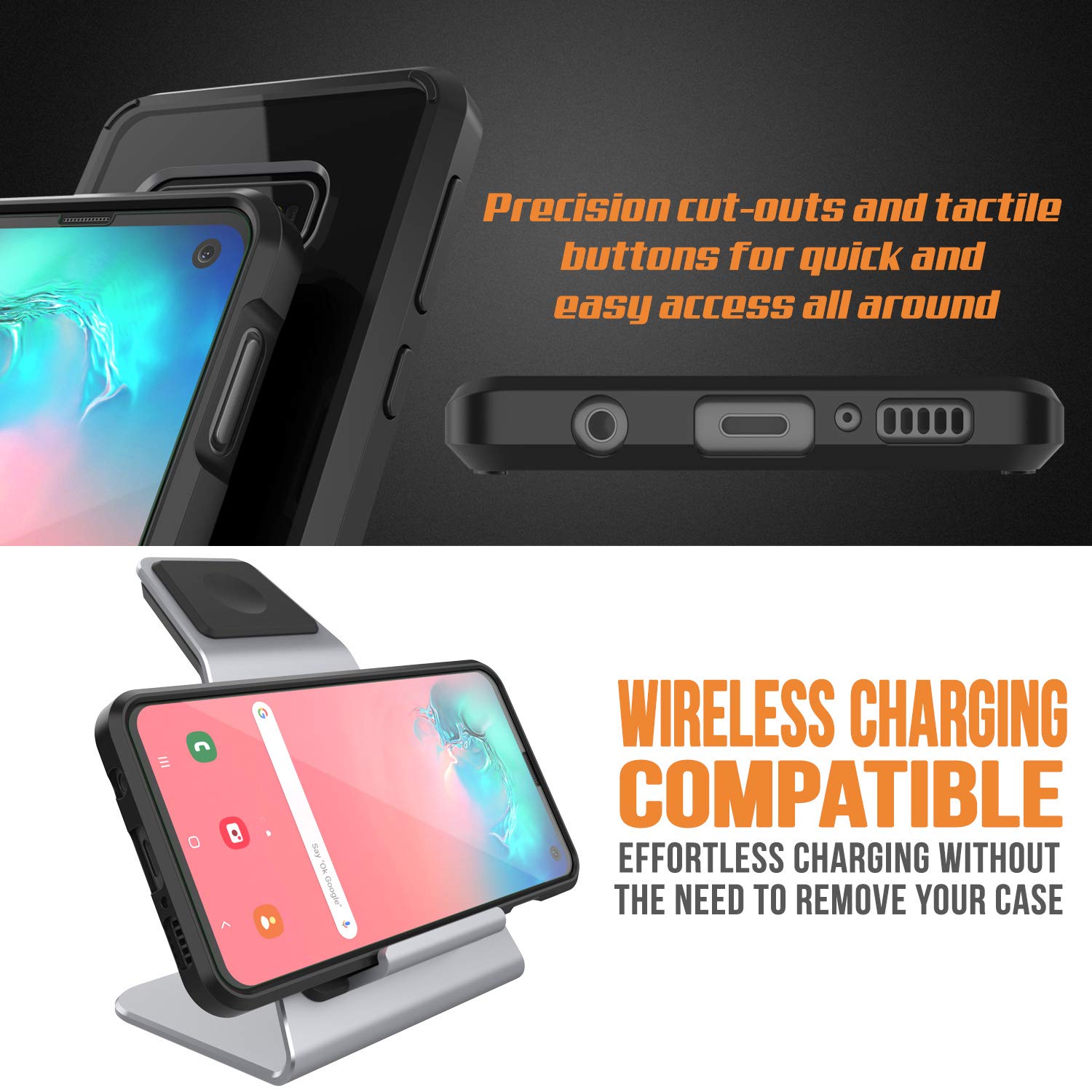 S10e Case Punkcase® LUCID 2.0 Black Series w/ PUNK SHIELD Screen Protector | Ultra Fit