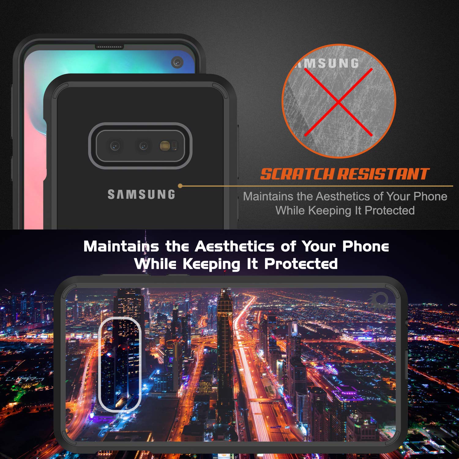 S10e Case Punkcase® LUCID 2.0 Black Series w/ PUNK SHIELD Screen Protector | Ultra Fit