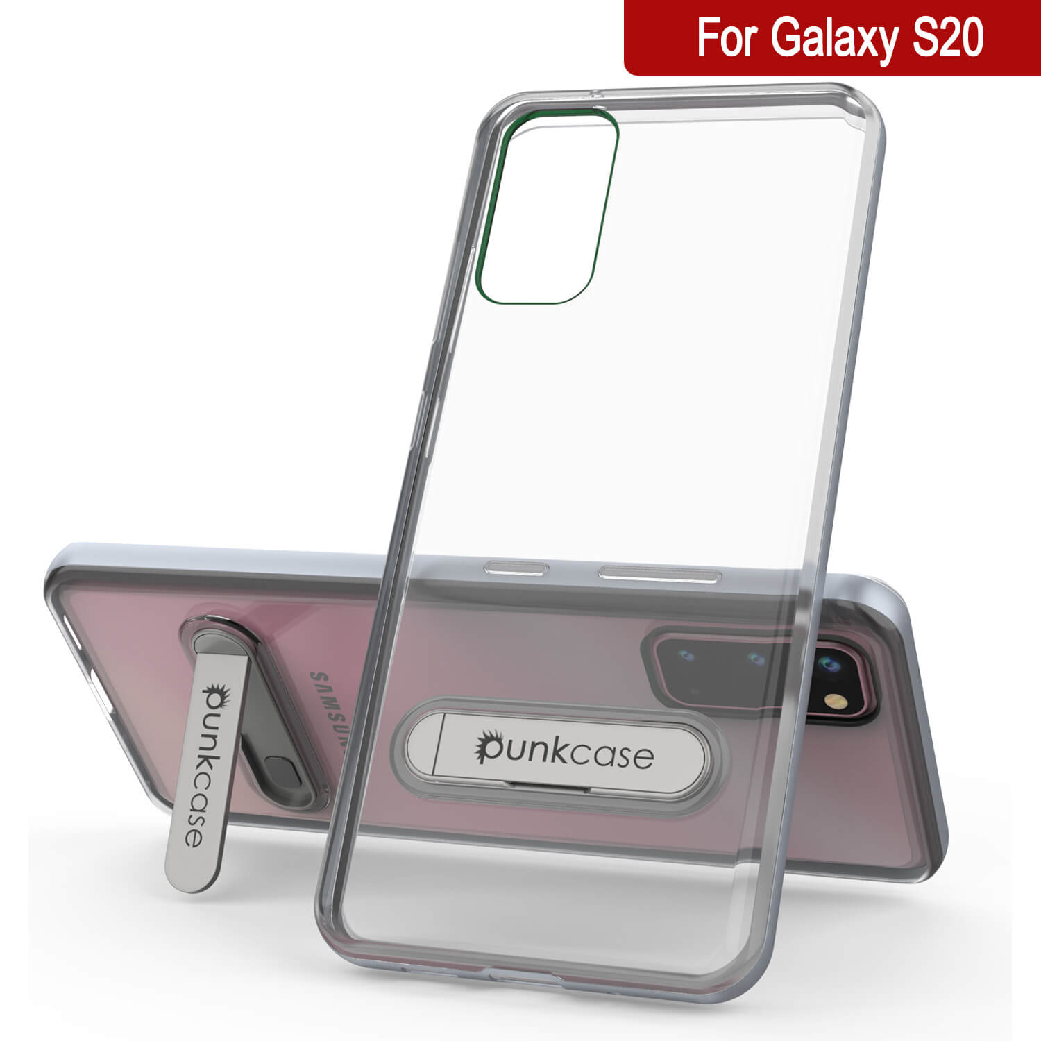 Galaxy S20 Case, PUNKcase [LUCID 3.0 Series] [Slim Fit] Armor Cover w/ Integrated Screen Protector [Silver]