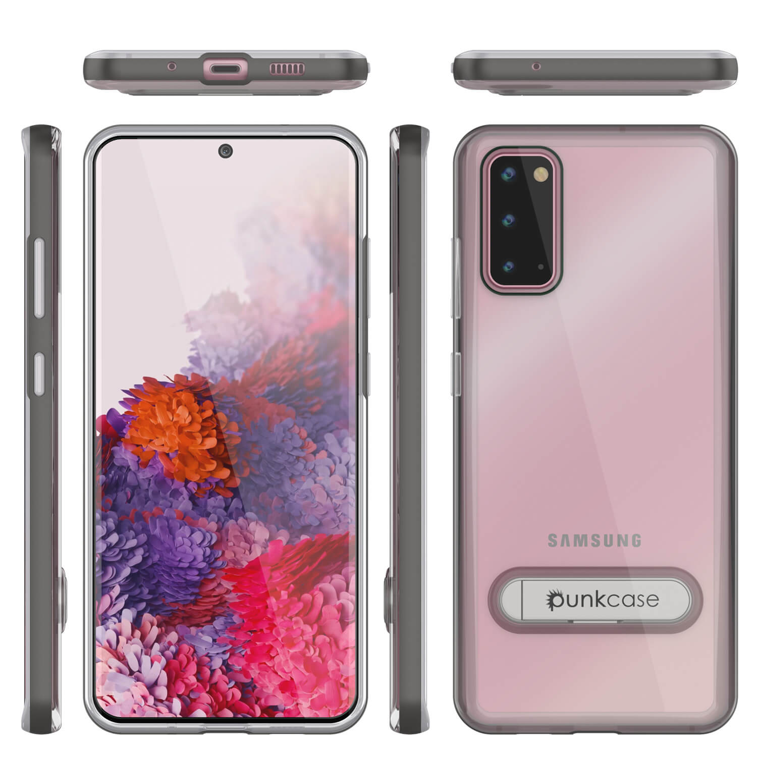 Galaxy S20 Case, PUNKcase [LUCID 3.0 Series] [Slim Fit] Armor Cover w/ Integrated Screen Protector [Grey]