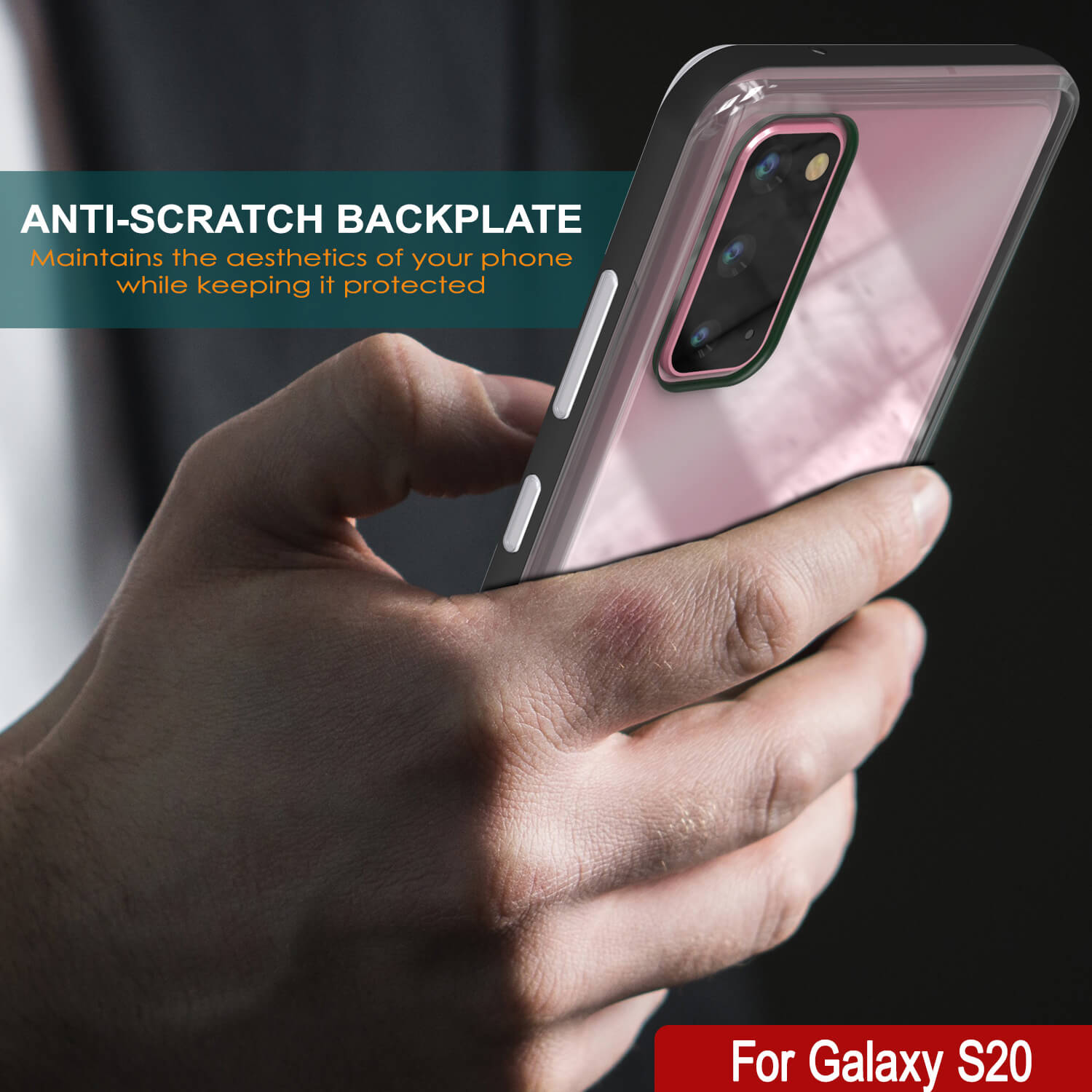 Galaxy S20 Case, PUNKcase [LUCID 3.0 Series] [Slim Fit] Armor Cover w/ Integrated Screen Protector [Black]