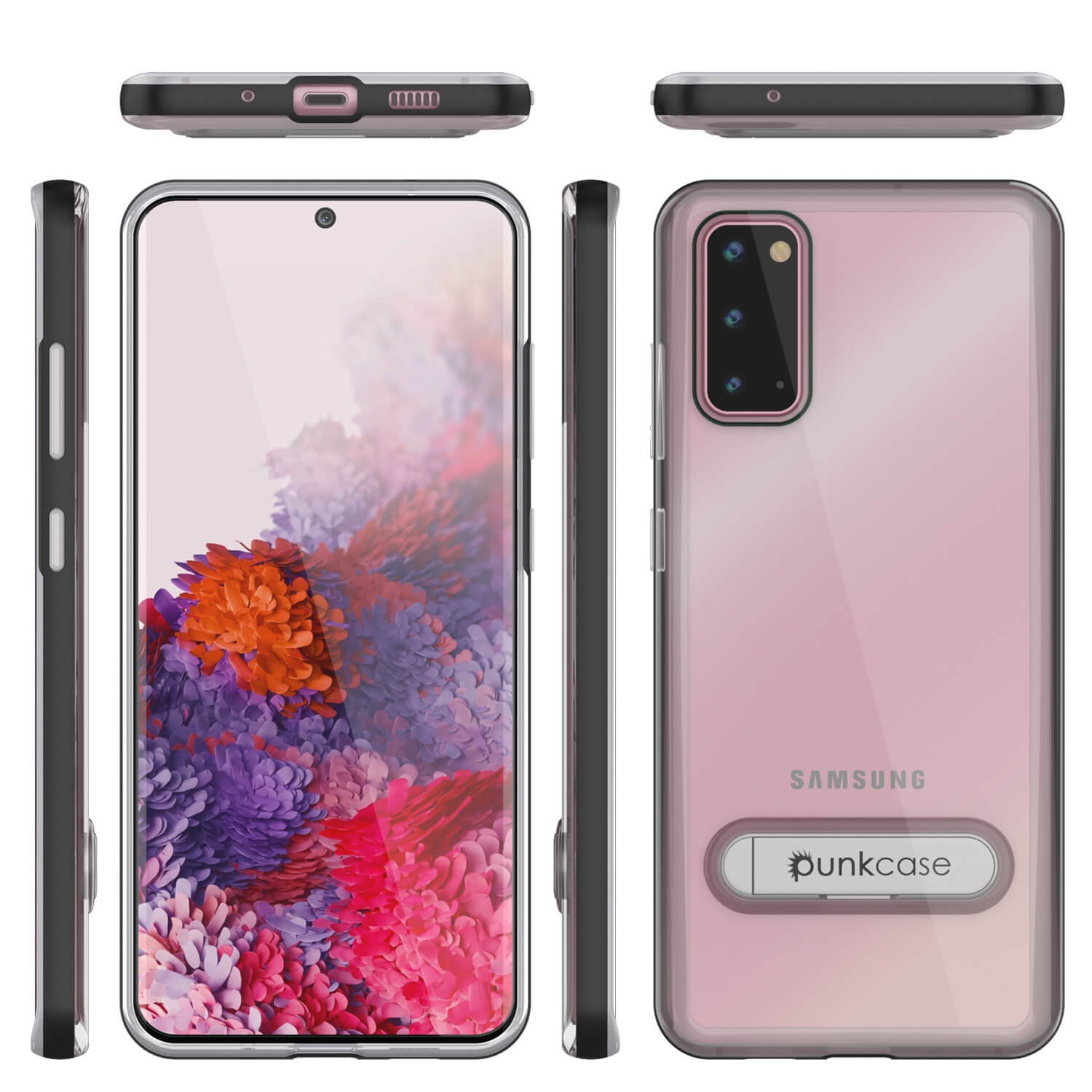 Galaxy S20 Case, PUNKcase [LUCID 3.0 Series] [Slim Fit] Armor Cover w/ Integrated Screen Protector [Black]