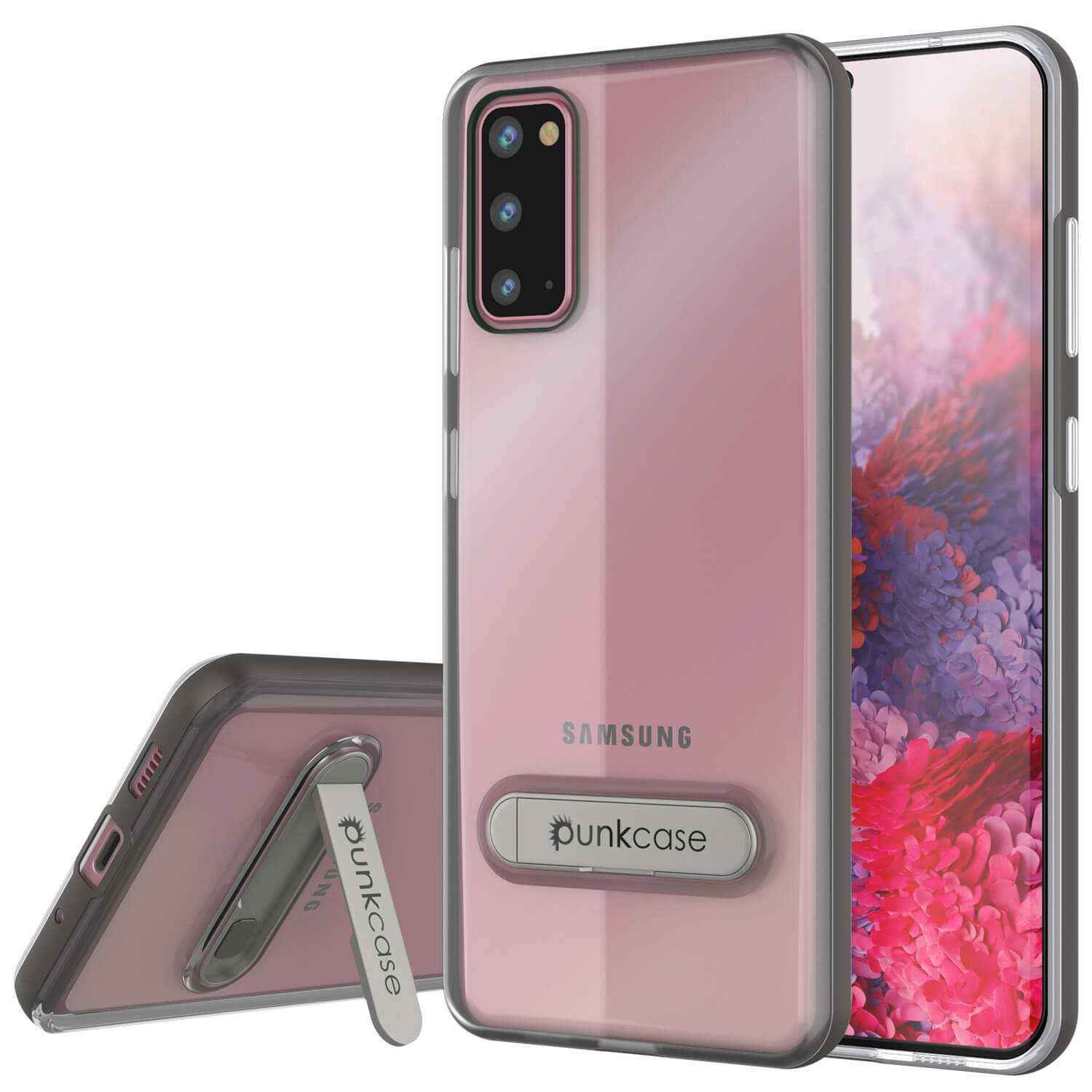 Galaxy S20 Case, PUNKcase [LUCID 3.0 Series] [Slim Fit] Armor Cover w/ Integrated Screen Protector [Grey]