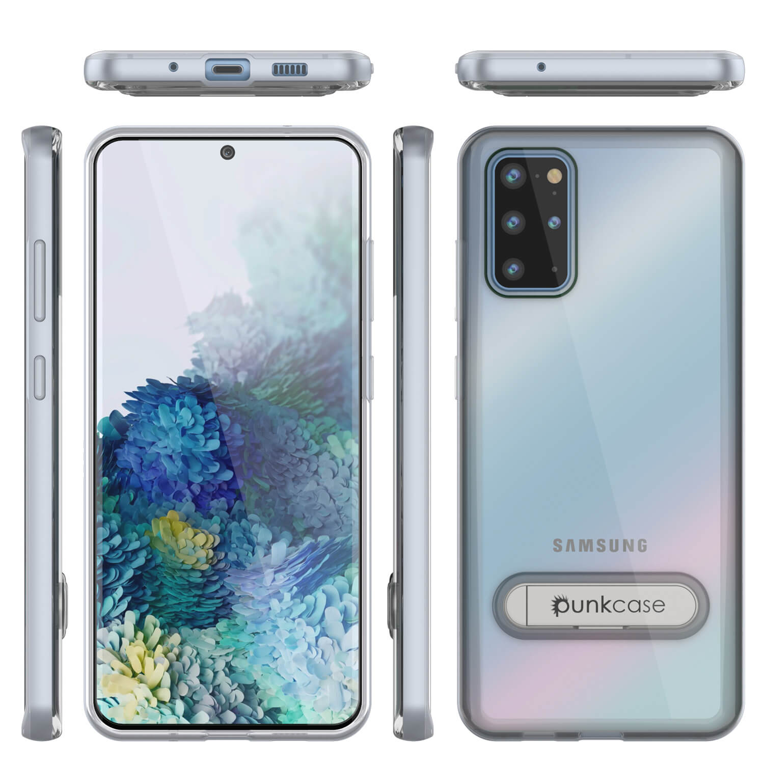 Galaxy S20+ Plus Case, PUNKcase [LUCID 3.0 Series] [Slim Fit] Armor Cover w/ Integrated Screen Protector [Silver]