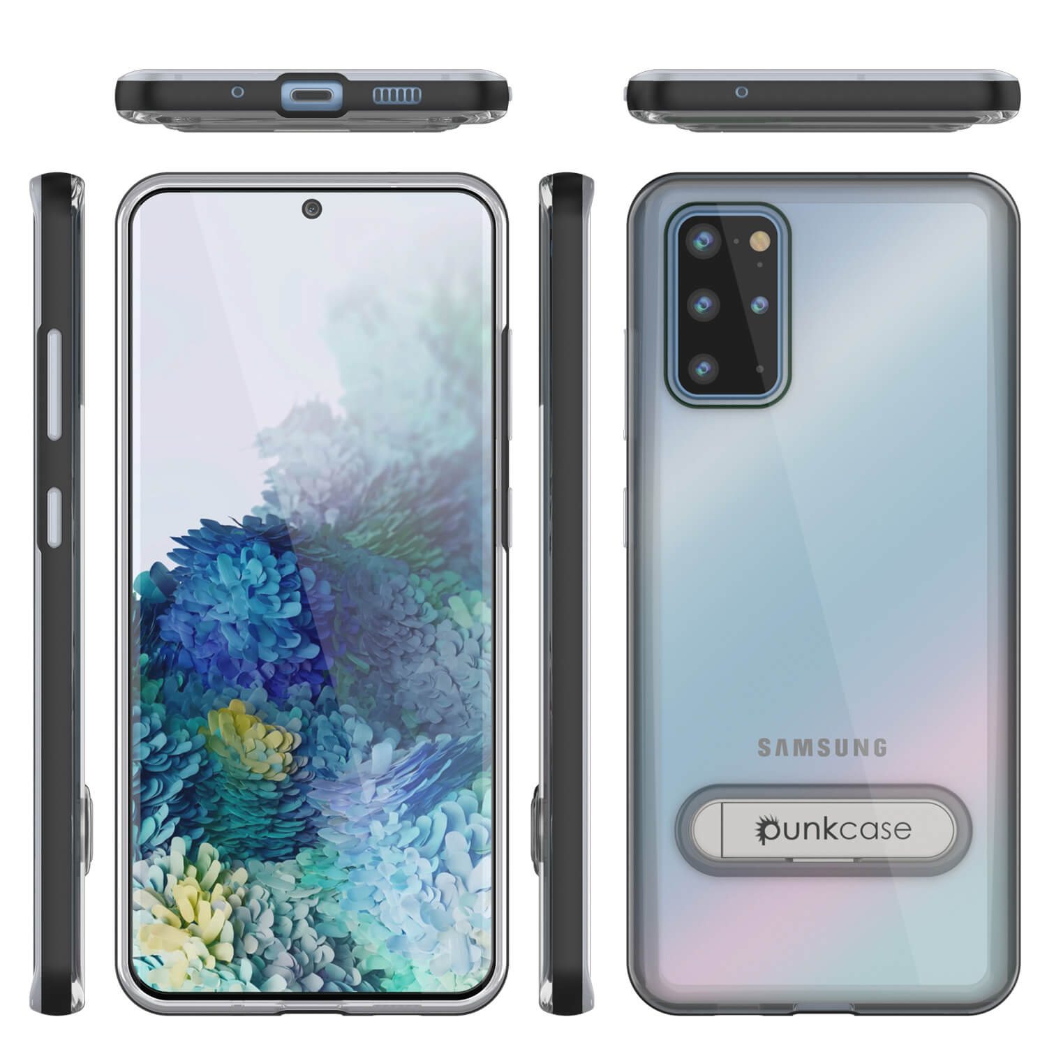 Galaxy S20+ Plus Case, PUNKcase [LUCID 3.0 Series] [Slim Fit] Armor Cover w/ Integrated Screen Protector [Black]