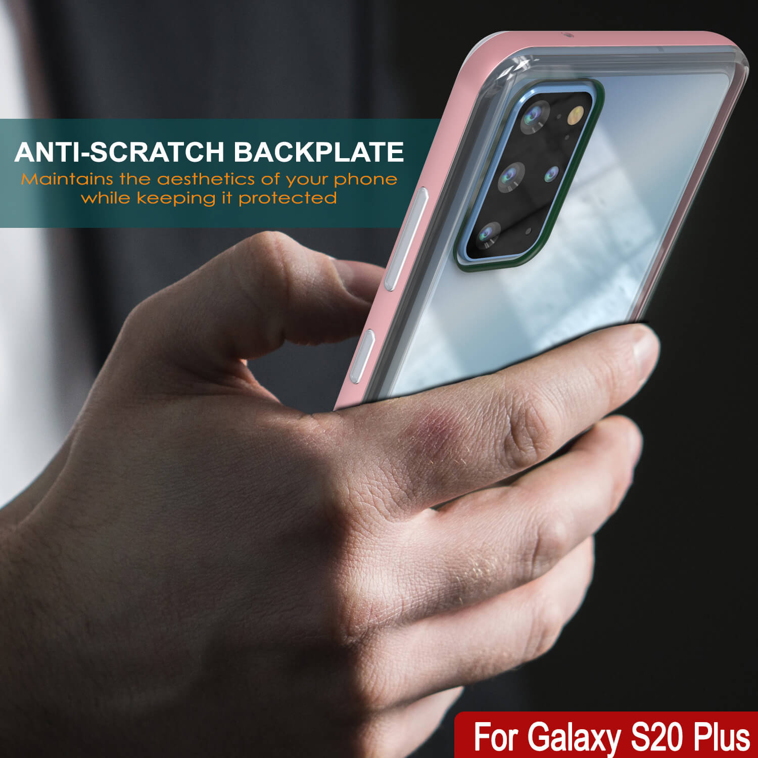 Galaxy S20+ Plus Case, PUNKcase [LUCID 3.0 Series] [Slim Fit] Armor Cover w/ Integrated Screen Protector [Rose Gold]