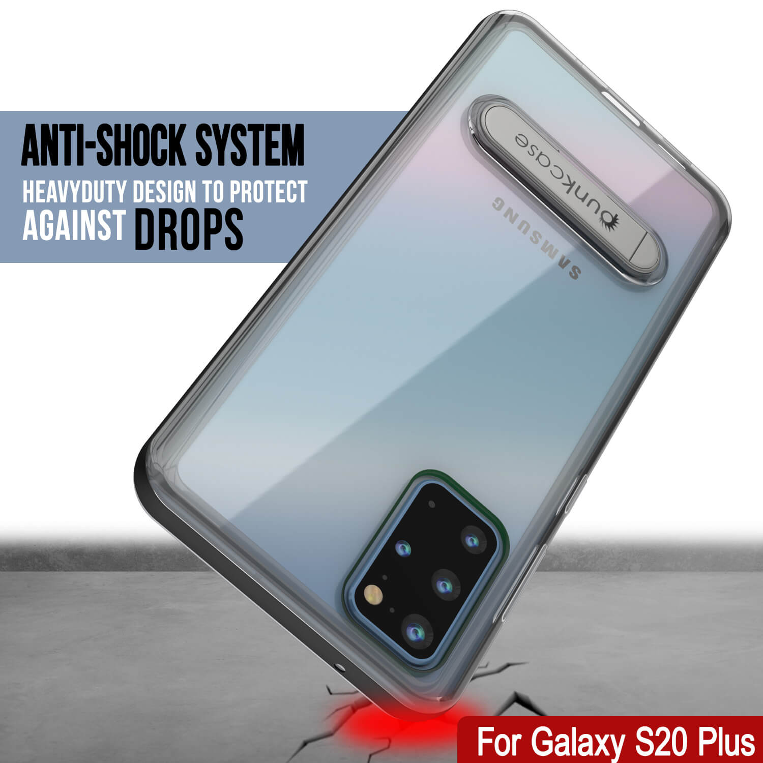 Galaxy S20+ Plus Case, PUNKcase [LUCID 3.0 Series] [Slim Fit] Armor Cover w/ Integrated Screen Protector [Black]