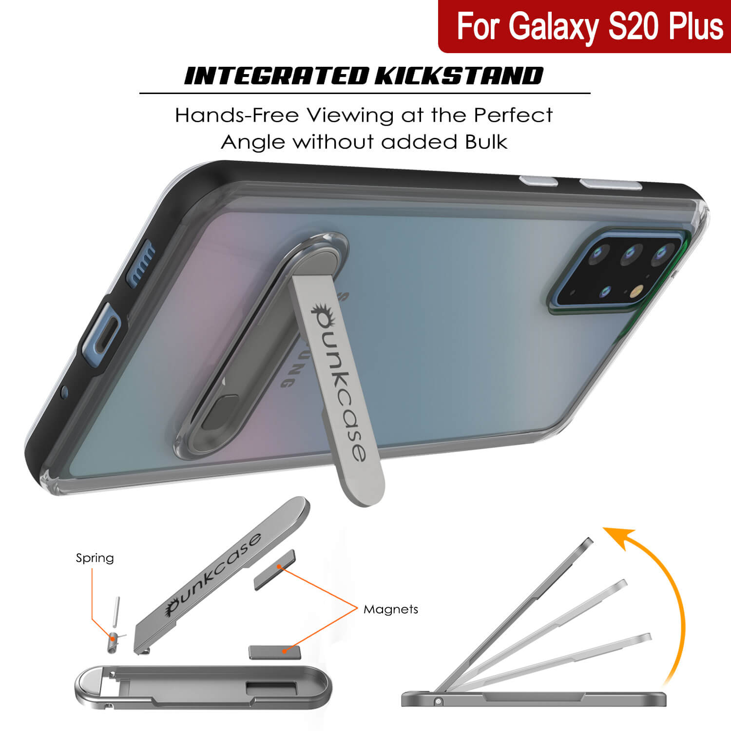 Galaxy S20+ Plus Case, PUNKcase [LUCID 3.0 Series] [Slim Fit] Armor Cover w/ Integrated Screen Protector [Black]