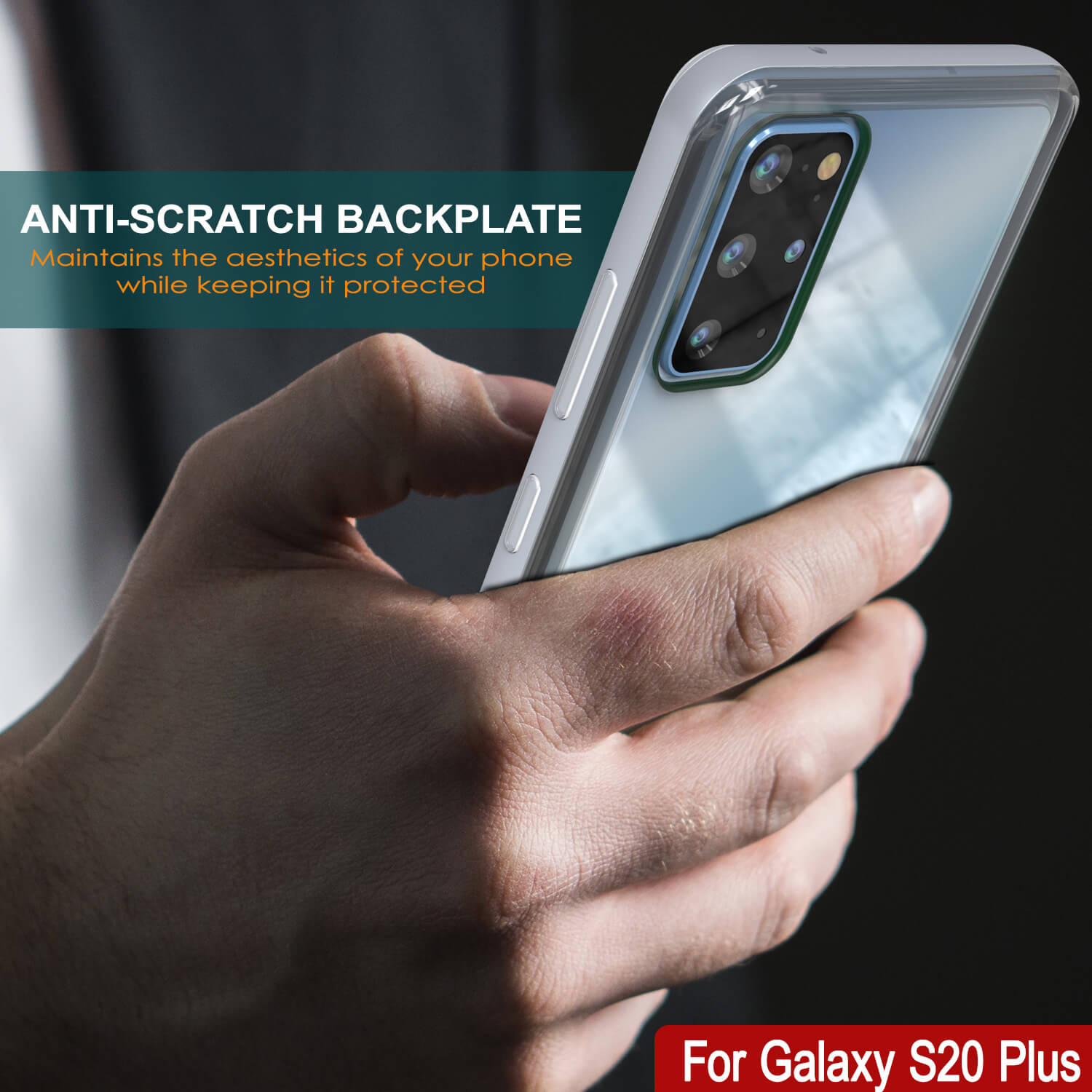 Galaxy S20+ Plus Case, PUNKcase [LUCID 3.0 Series] [Slim Fit] Armor Cover w/ Integrated Screen Protector [Silver]