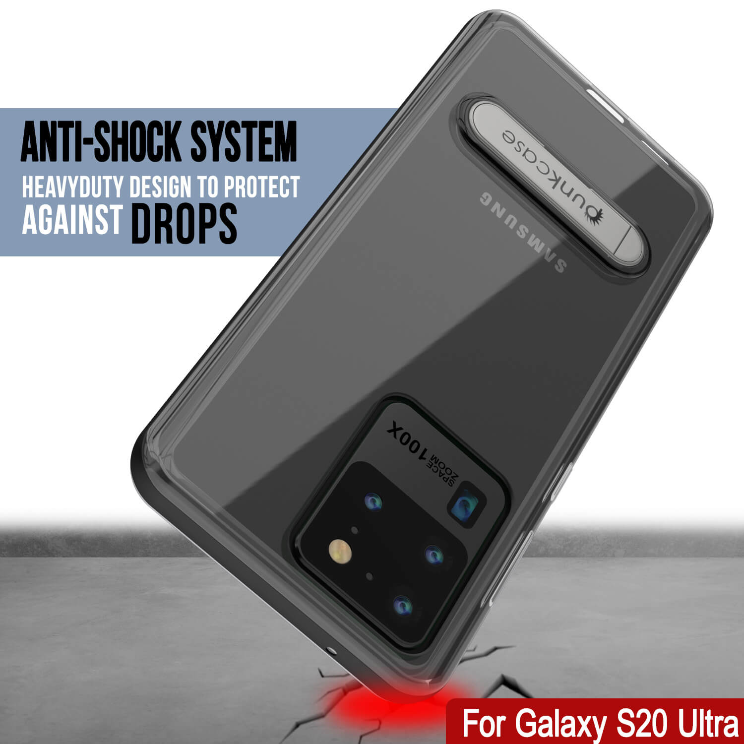 Galaxy S20 Ultra Case, PUNKcase [LUCID 3.0 Series] [Slim Fit] Armor Cover w/ Integrated Screen Protector [Black]