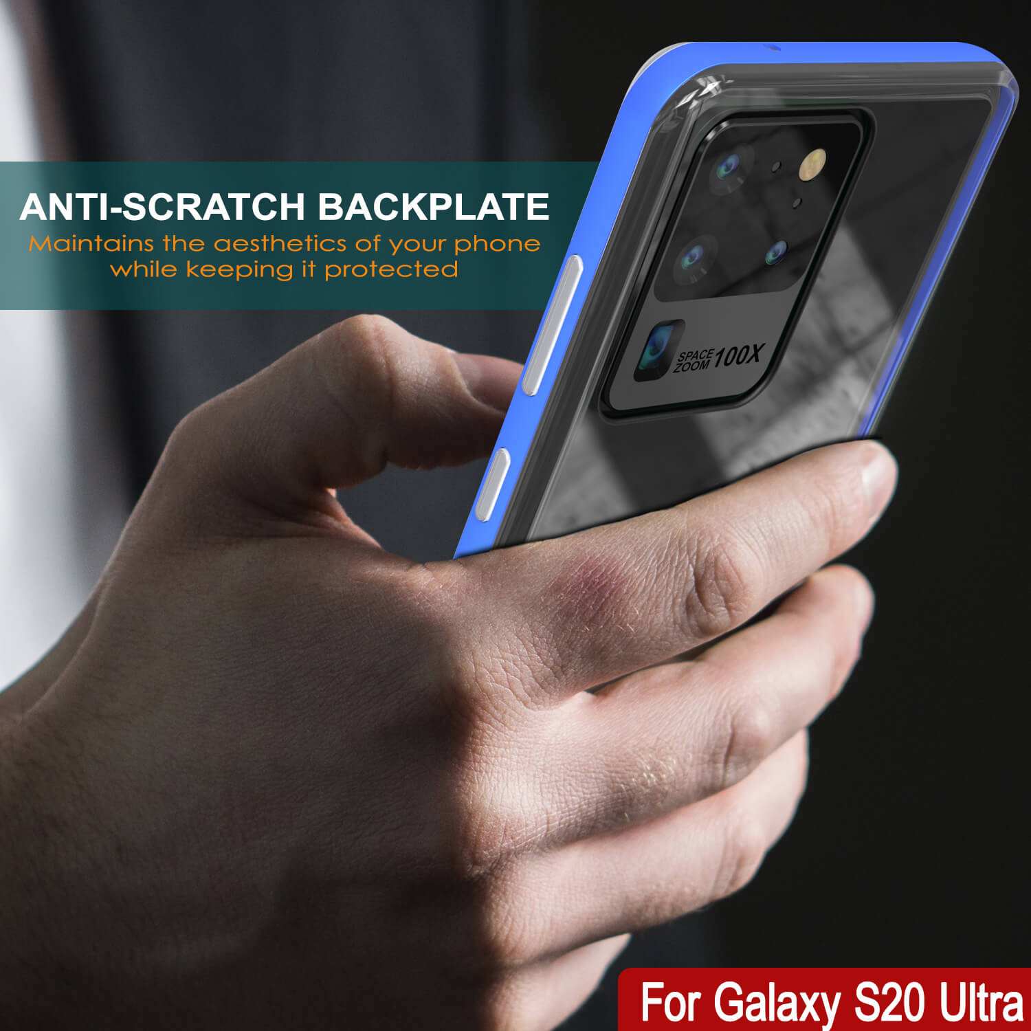 Galaxy S20 Ultra Case, PUNKcase [LUCID 3.0 Series] [Slim Fit] Armor Cover w/ Integrated Screen Protector [Blue]