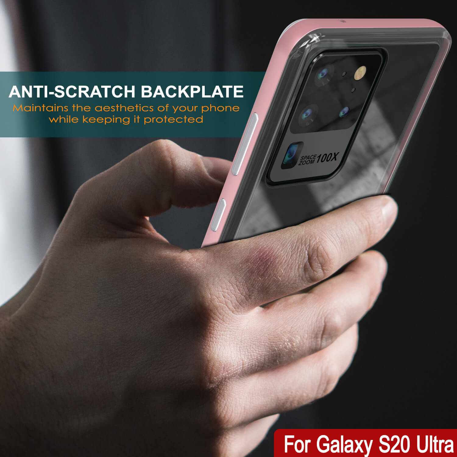 Galaxy S20 Ultra Case, PUNKcase [LUCID 3.0 Series] [Slim Fit] Armor Cover w/ Integrated Screen Protector [Rose Gold]