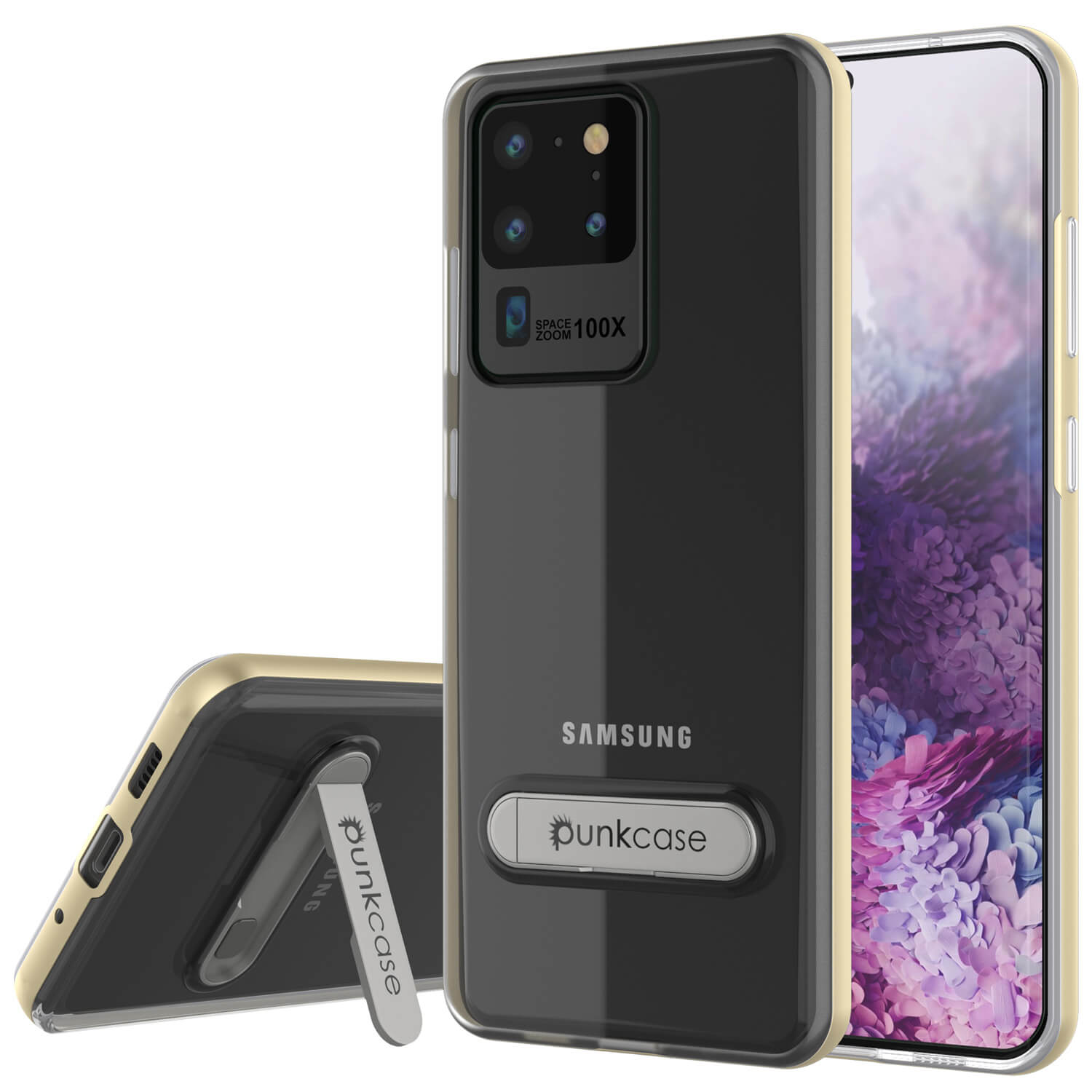 Galaxy S20 Ultra Case, PUNKcase [LUCID 3.0 Series] [Slim Fit] Armor Cover w/ Integrated Screen Protector [Gold]