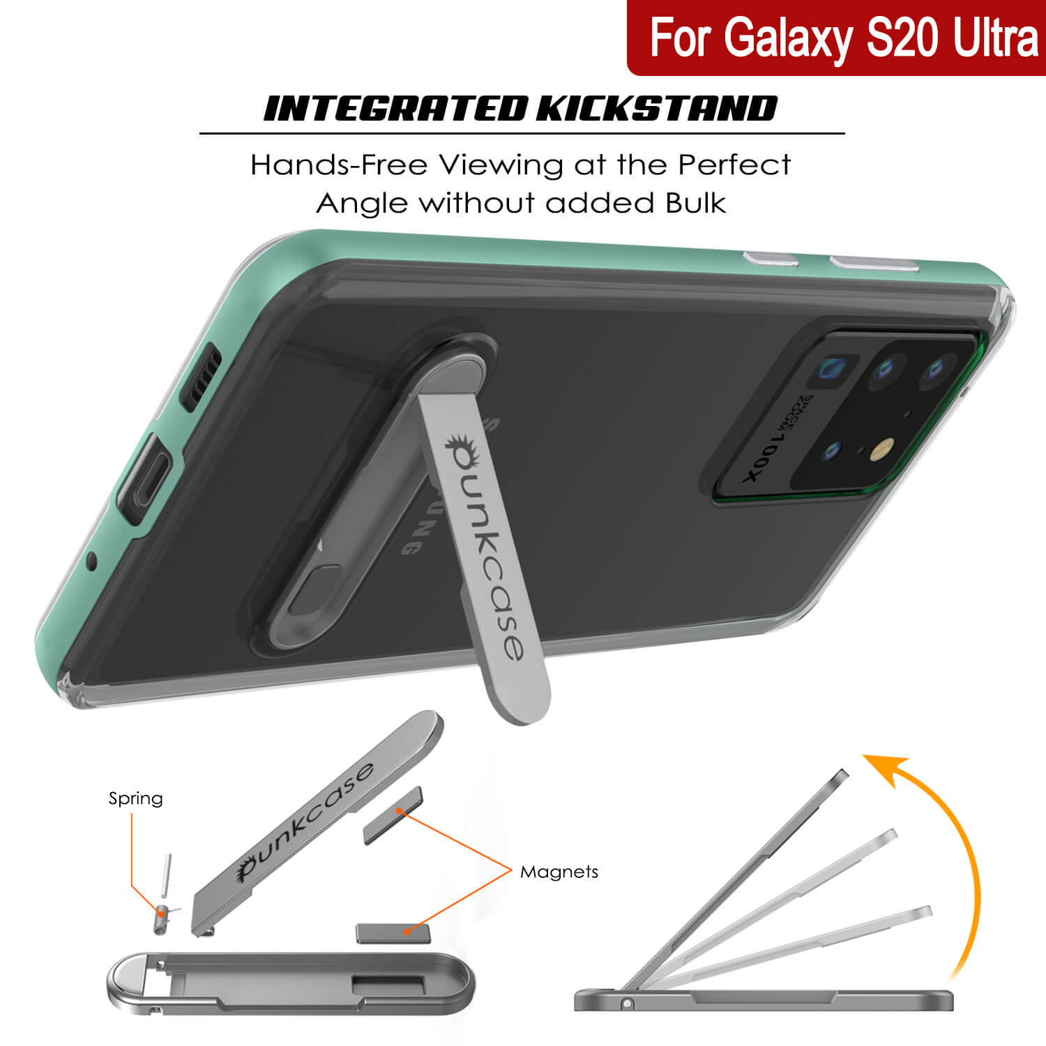 Galaxy S20 Ultra Case, PUNKcase [LUCID 3.0 Series] [Slim Fit] Armor Cover w/ Integrated Screen Protector [Teal]