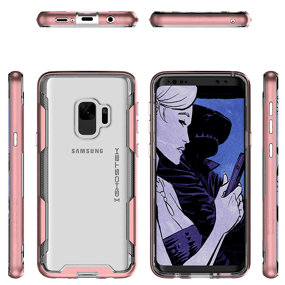Galaxy S9 Clear Protective Case | Cloak 3 Series [Pink]