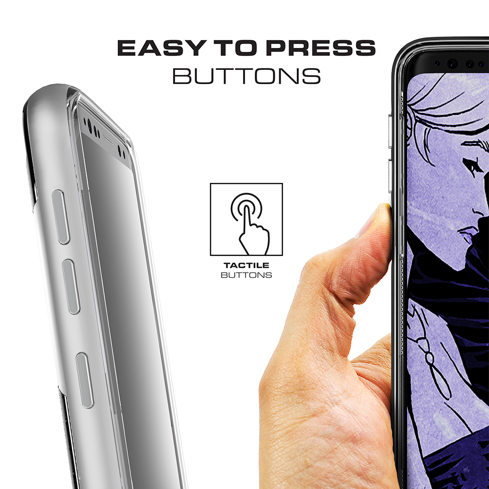 Galaxy S9 Clear Protective Case | Cloak 3 Series [Red]