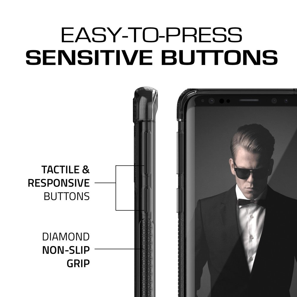 Galaxy S9 Clear Protective Case | Covert 2 Series [Black]