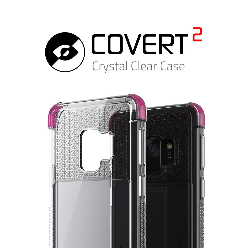 Galaxy S9 Clear Protective Case | Covert 2 Series [Pink]