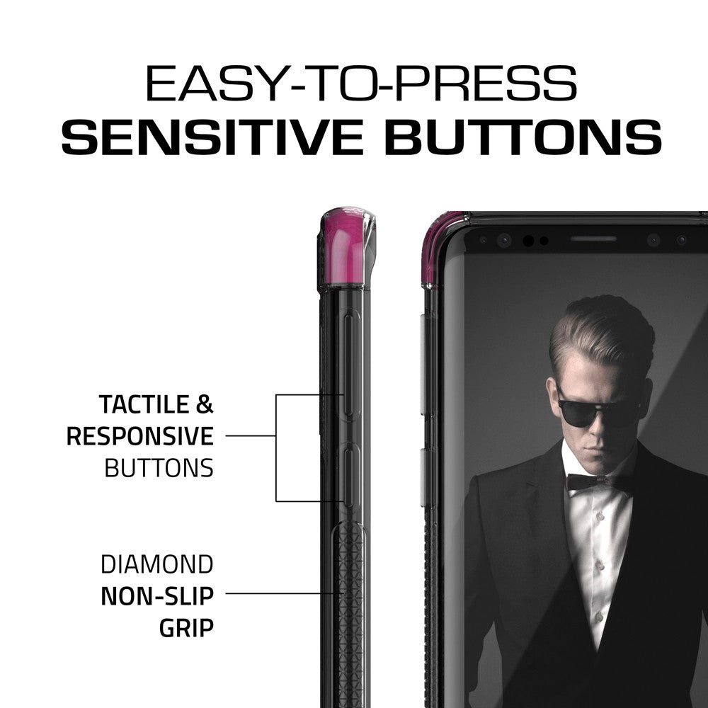 Galaxy S9 Clear Protective Case | Covert 2 Series [Pink]