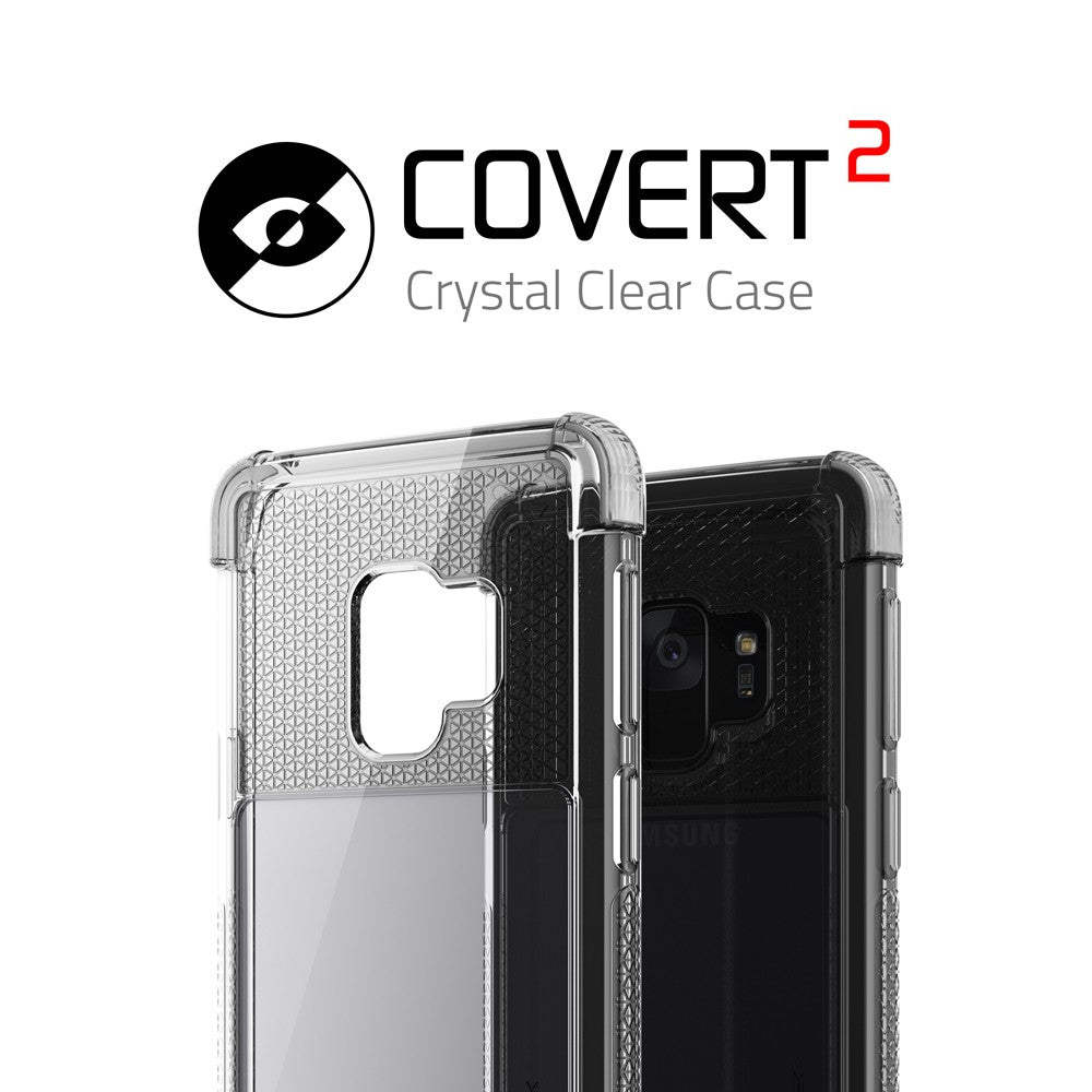 Galaxy S9 Clear Protective Case | Covert 2 Series [White]