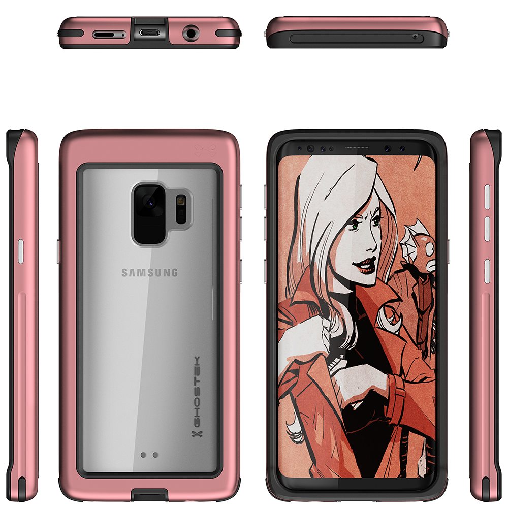 Galaxy S9 Rugged Heavy Duty Case | Atomic Slim Series [Pink]
