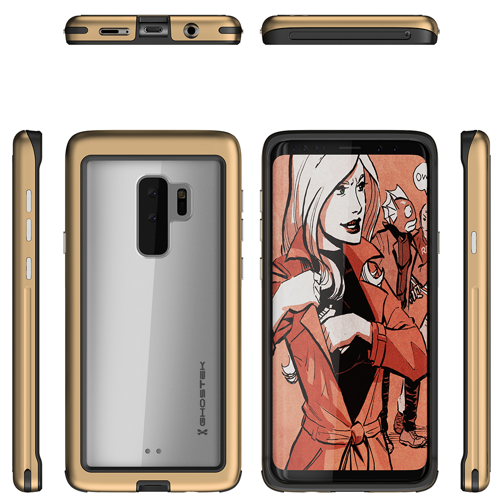 Galaxy S9+ Plus Rugged Heavy Duty Case | Atomic Slim Series [Gold]