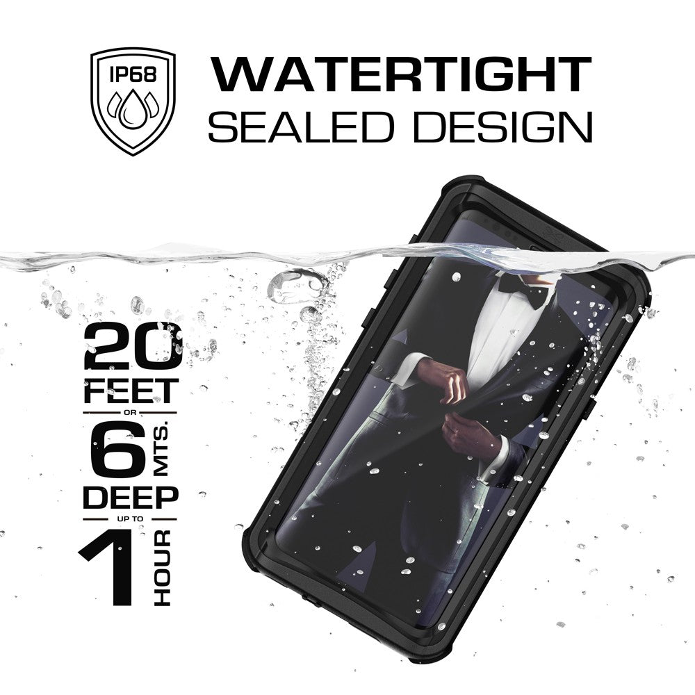 Galaxy S9+ Plus Rugged Waterproof Case | Nautical Series | [Black]