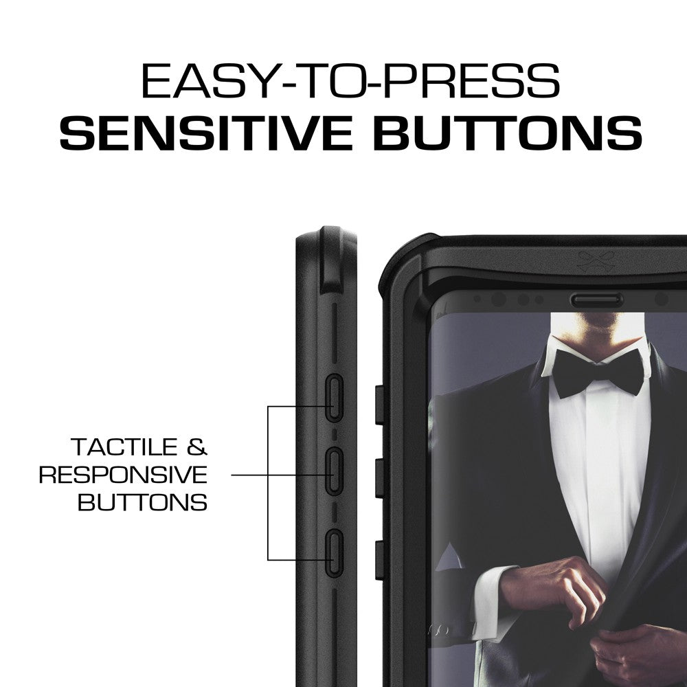 Galaxy S9+ Plus Rugged Waterproof Case | Nautical Series | [Black]