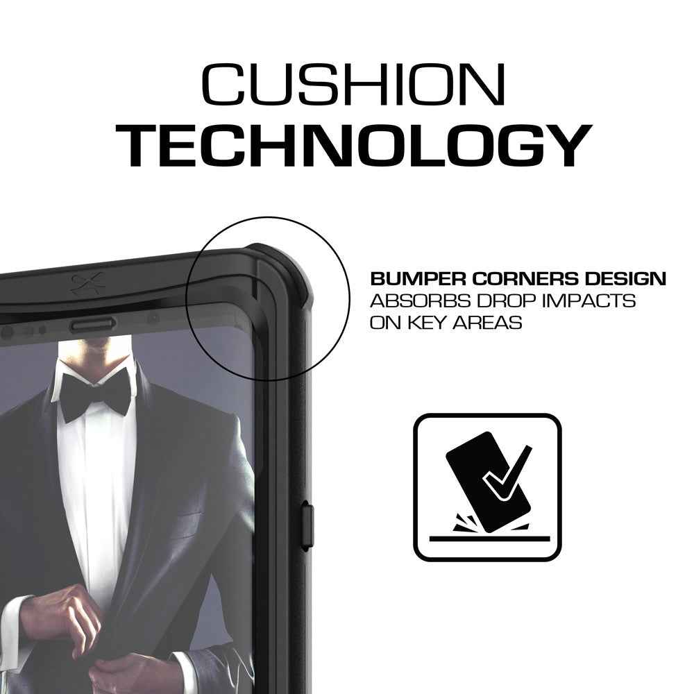 Galaxy S9+ Plus Rugged Waterproof Case | Nautical Series | [Black]