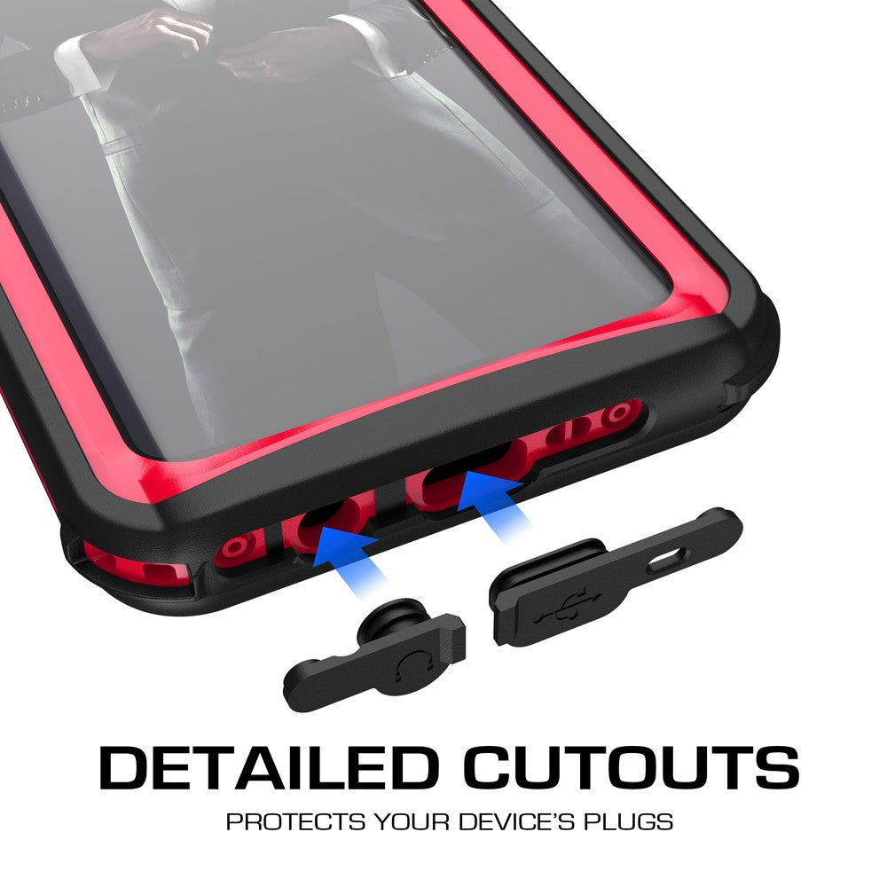 Galaxy S9+ Plus Rugged Waterproof Case | Nautical Series | [Red]