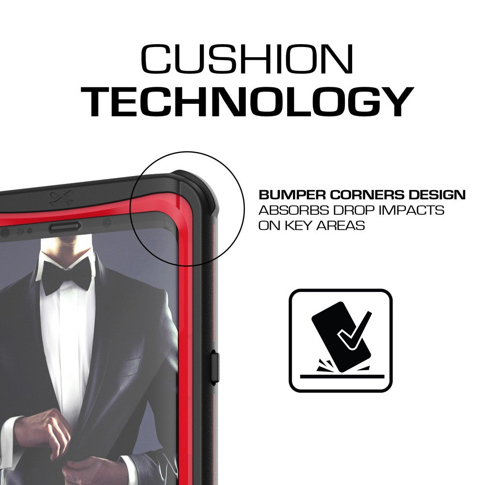 Galaxy S9+ Plus Rugged Waterproof Case | Nautical Series | [Red]