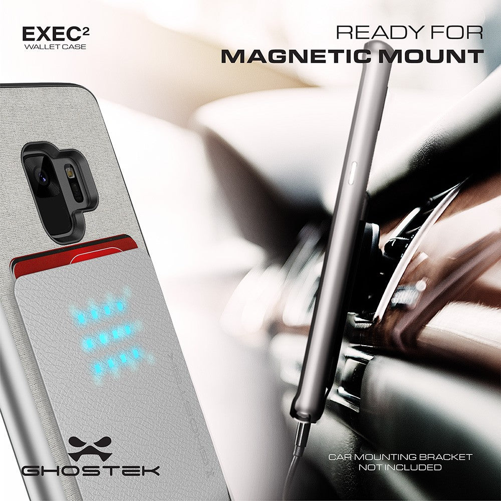 Galaxy S9 Protective Wallet Case | Exec 2 Series [Silver]