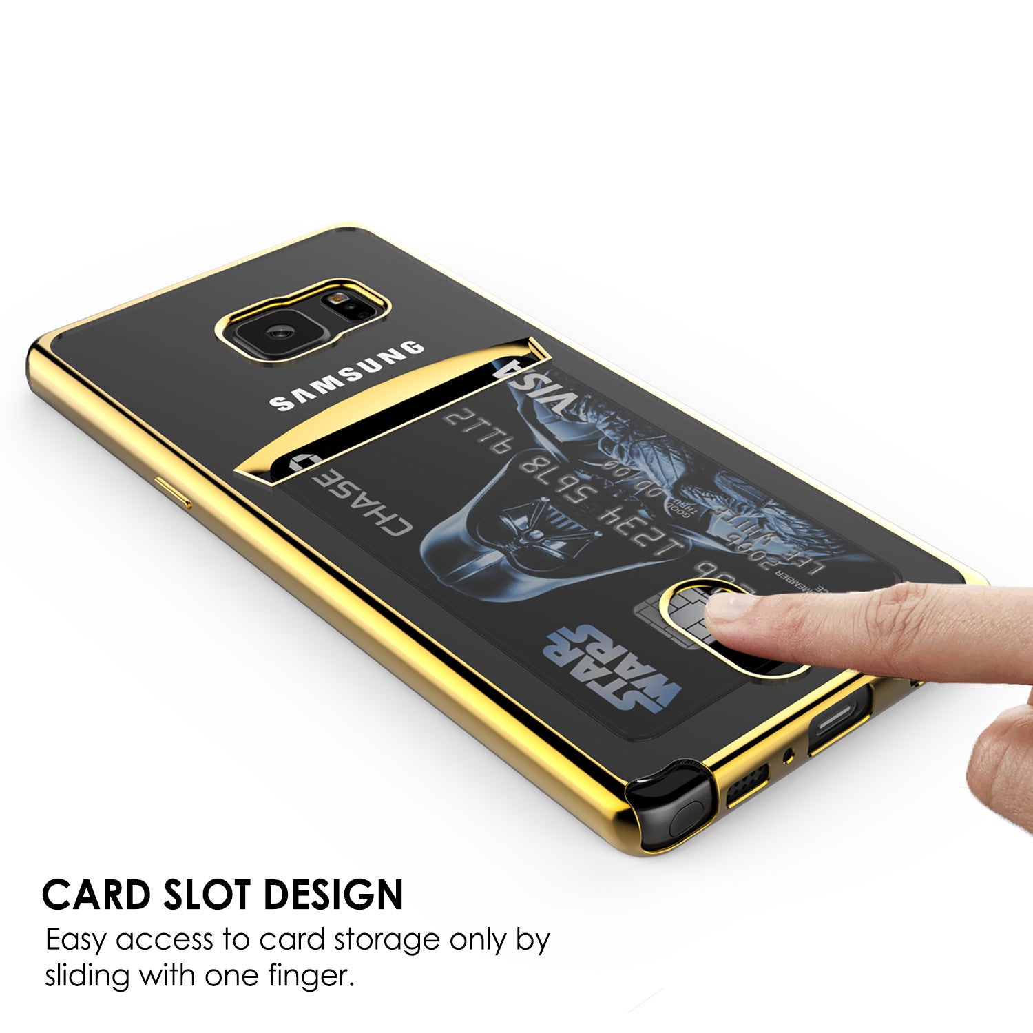 Galaxy Note 7 Case, PUNKCASE® LUCID Gold Series | Card Slot | SHIELD Screen Protector | Ultra fit