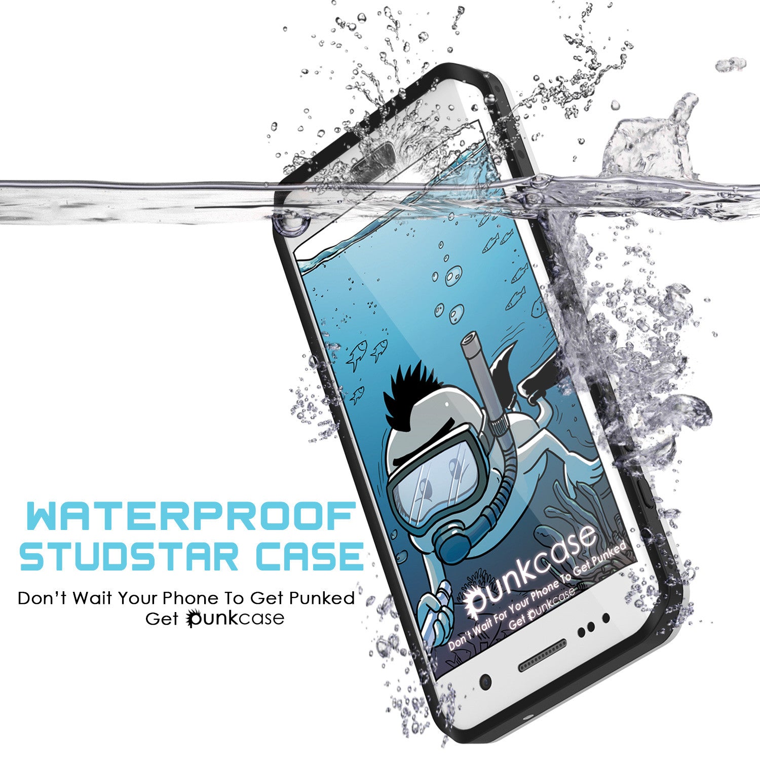 Galaxy S7 EDGE Waterproof Case, Punkcase StudStar White Thin 6.6ft Underwater IP68 Shock/Snow Proof