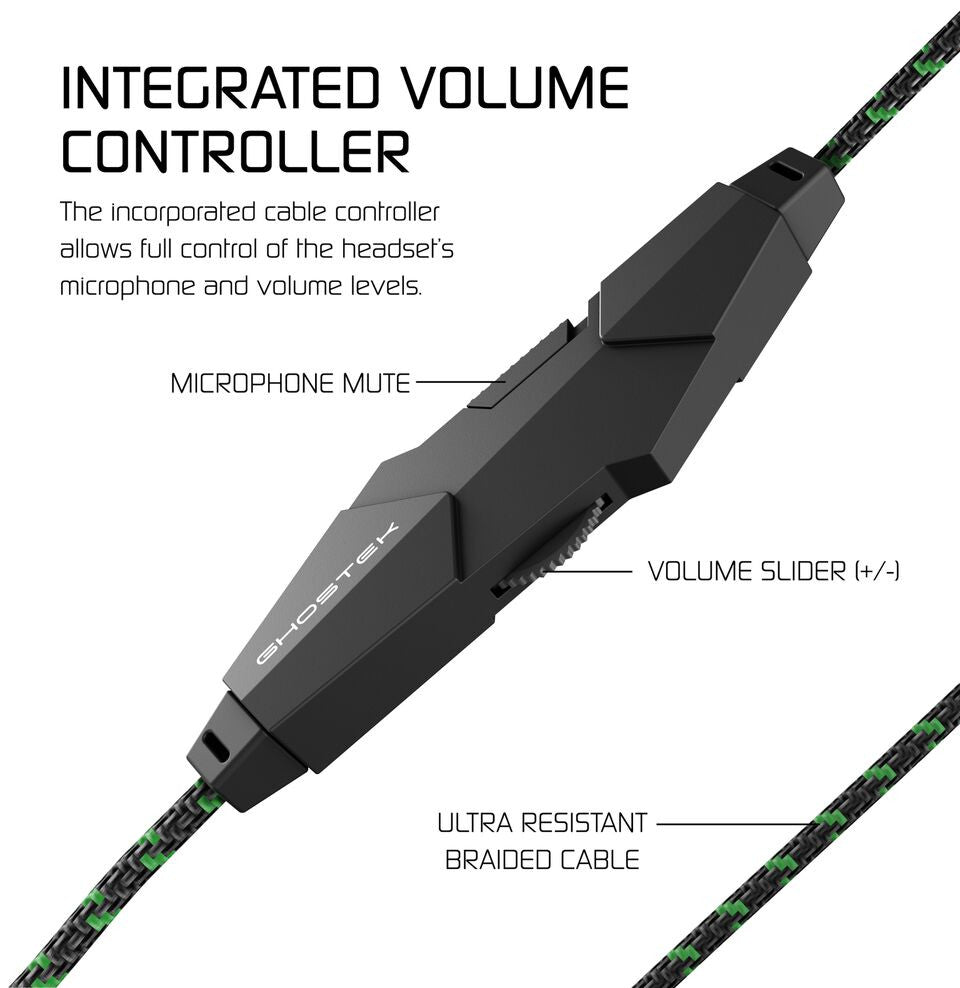 GHOSTEK® GAMING HEADPHONES | HERO SERIES | GREEN | PUNKCASE