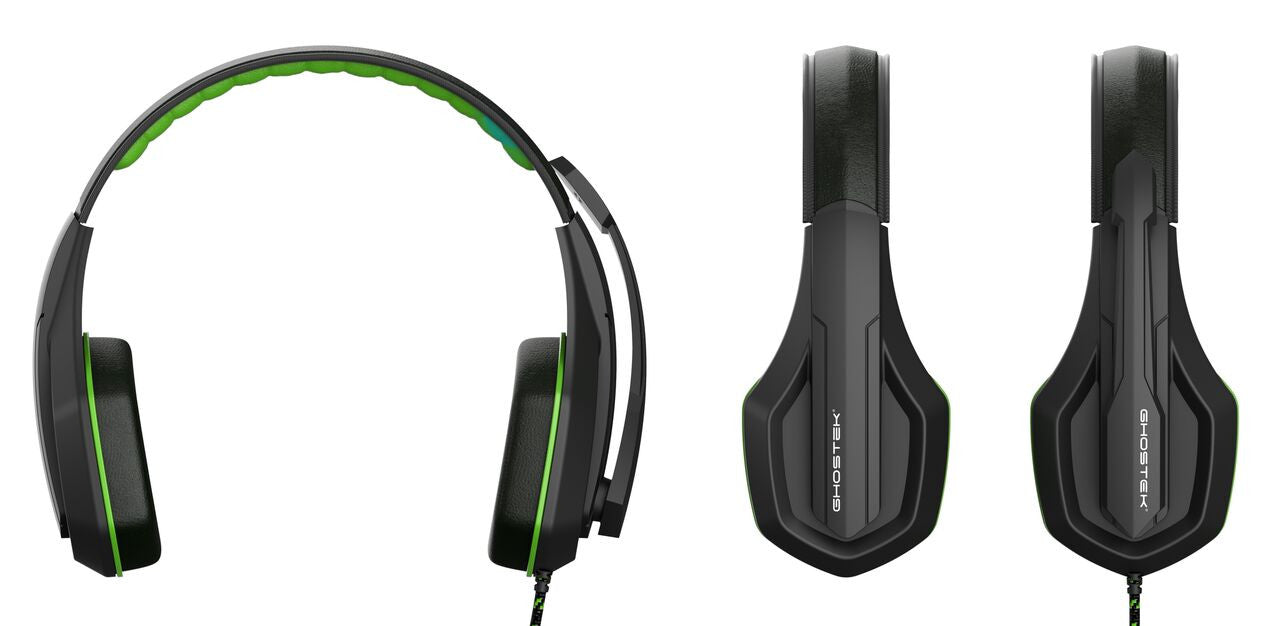 GHOSTEK® GAMING HEADPHONES | HERO SERIES | GREEN | PUNKCASE