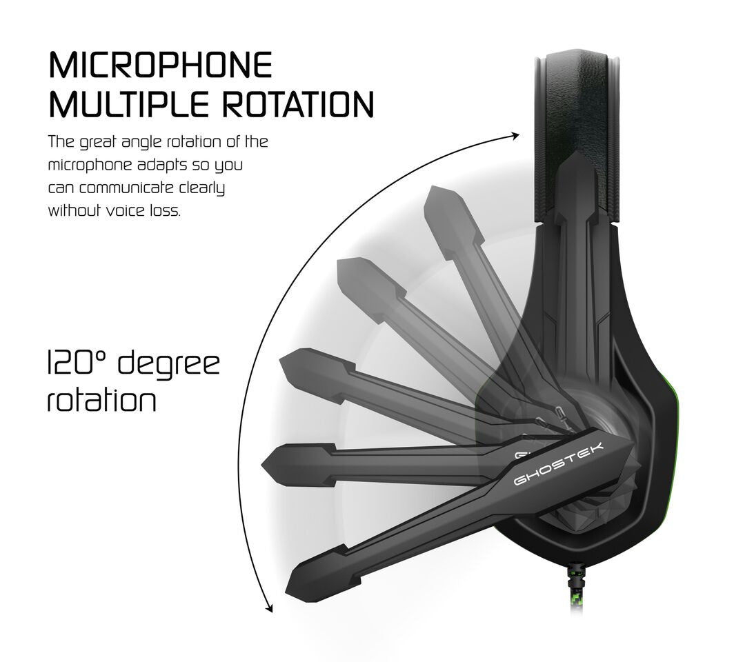 GHOSTEK® GAMING HEADPHONES | HERO SERIES | BLACK | PUNKCASE