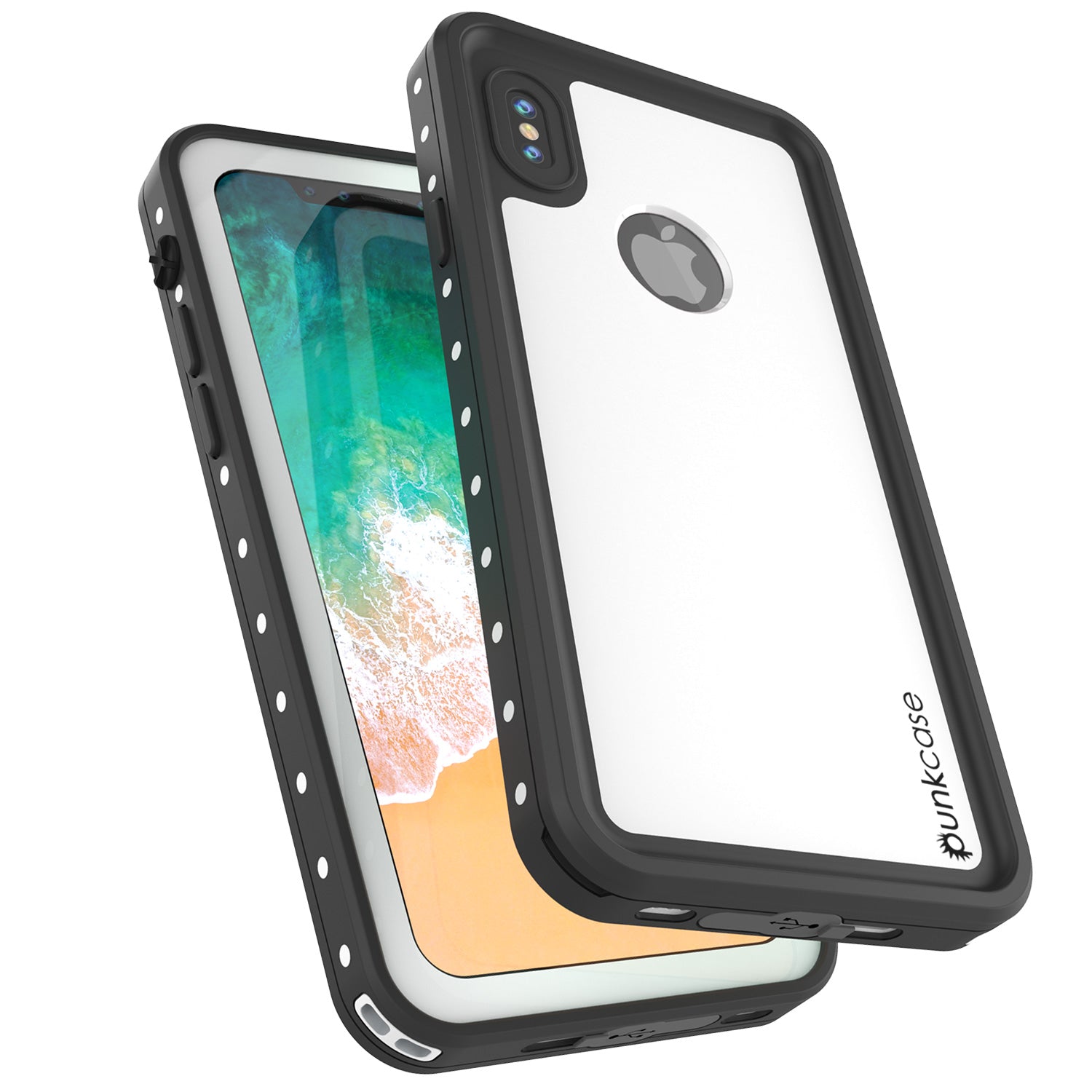 iPhone X Waterproof IP68 Case, Punkcase [White] [StudStar Series] [Slim Fit] [Dirtproof]