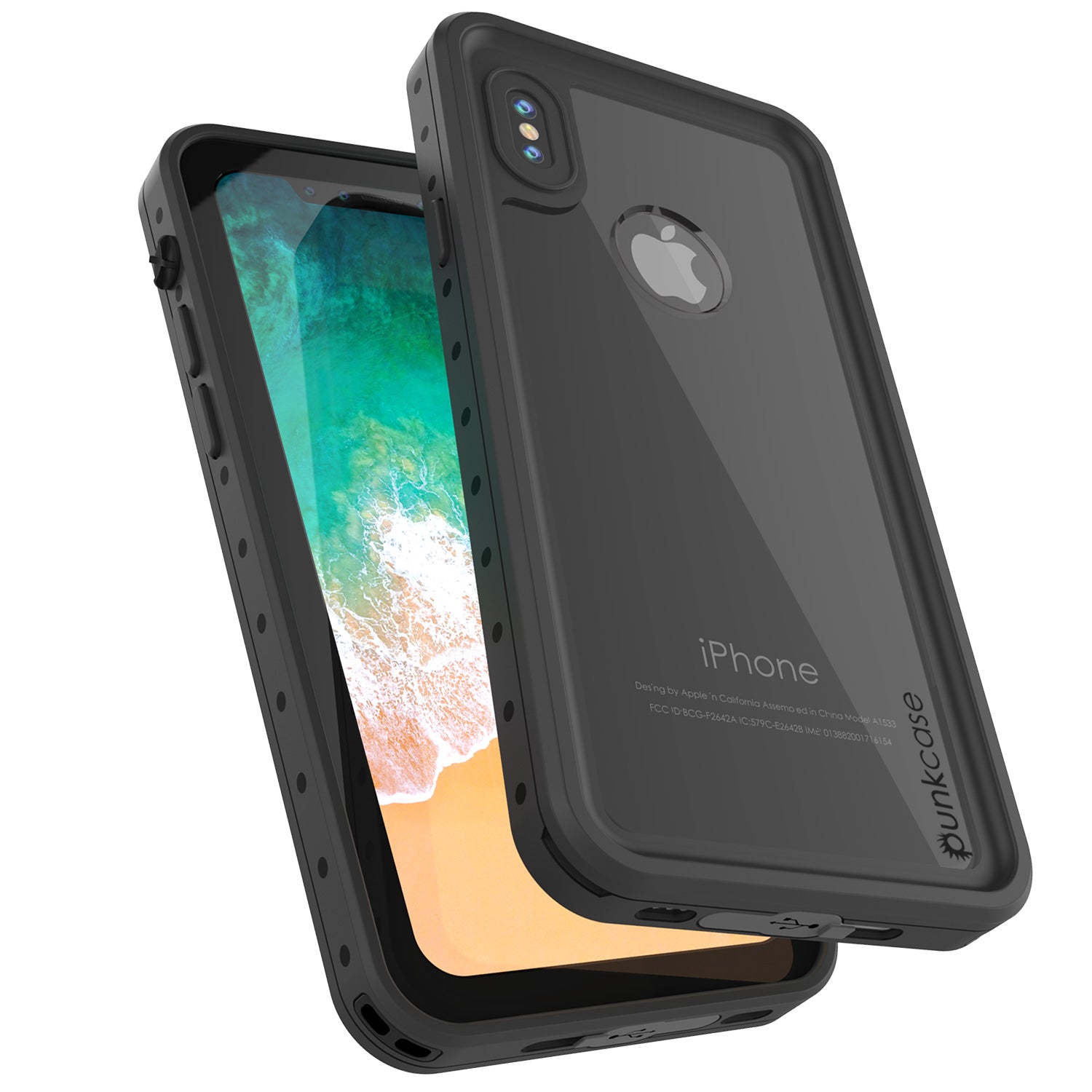 iPhone X Waterproof IP68 Case, Punkcase [Clear] [StudStar Series] [Slim Fit] [Dirtproof]
