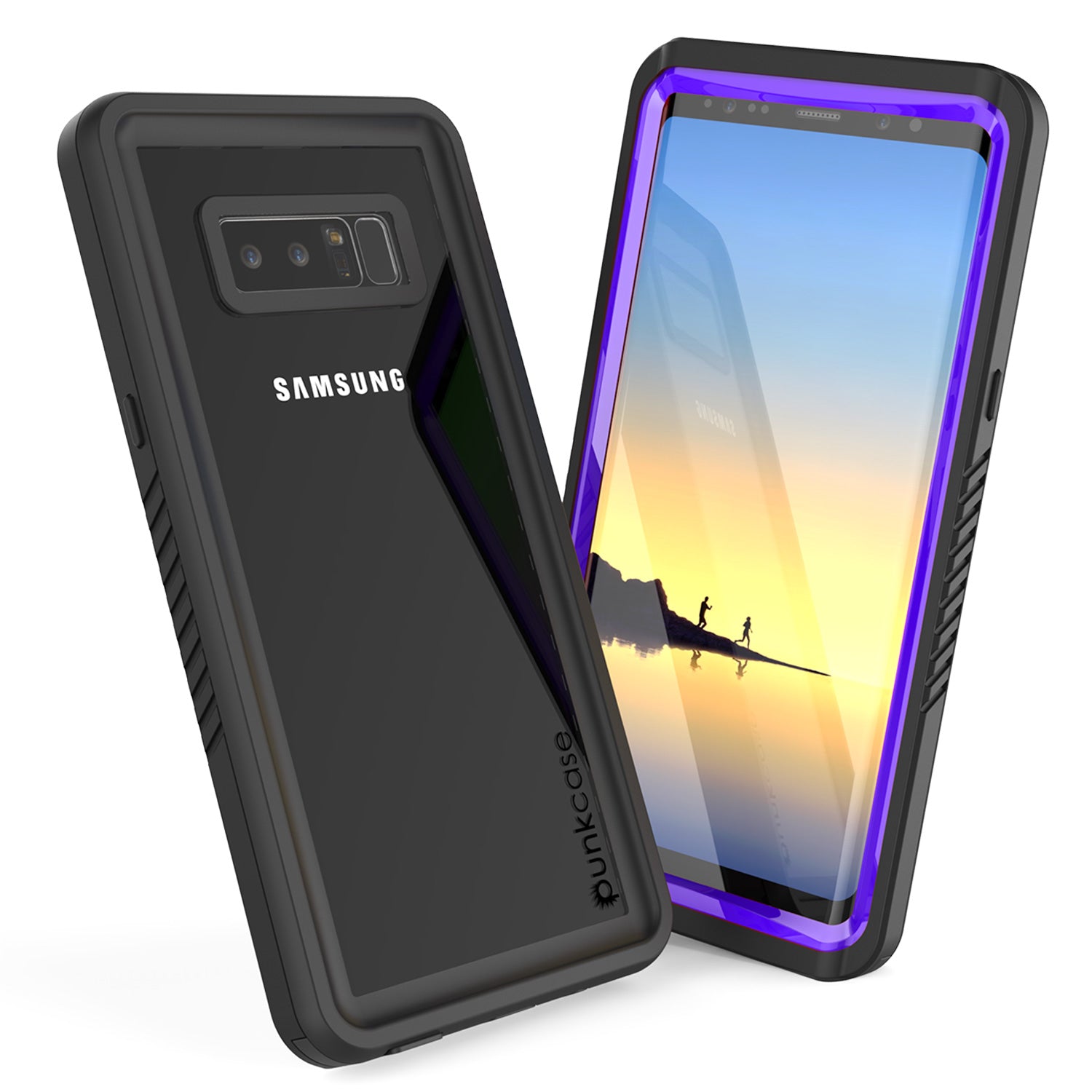 Galaxy Note 8 Anti-Shock Screen Protector Slim-Fit Case [Purple]