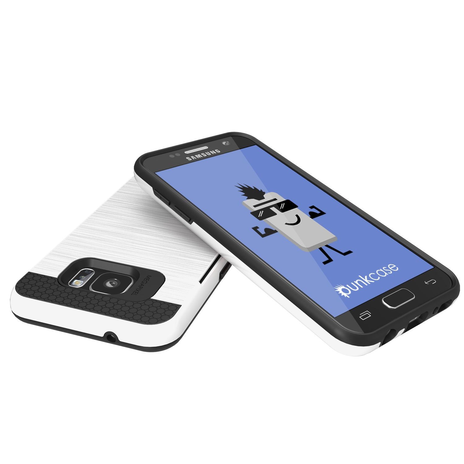 Galaxy s7 EDGE Case PunkCase SLOT White Series Slim Armor Soft Cover Case