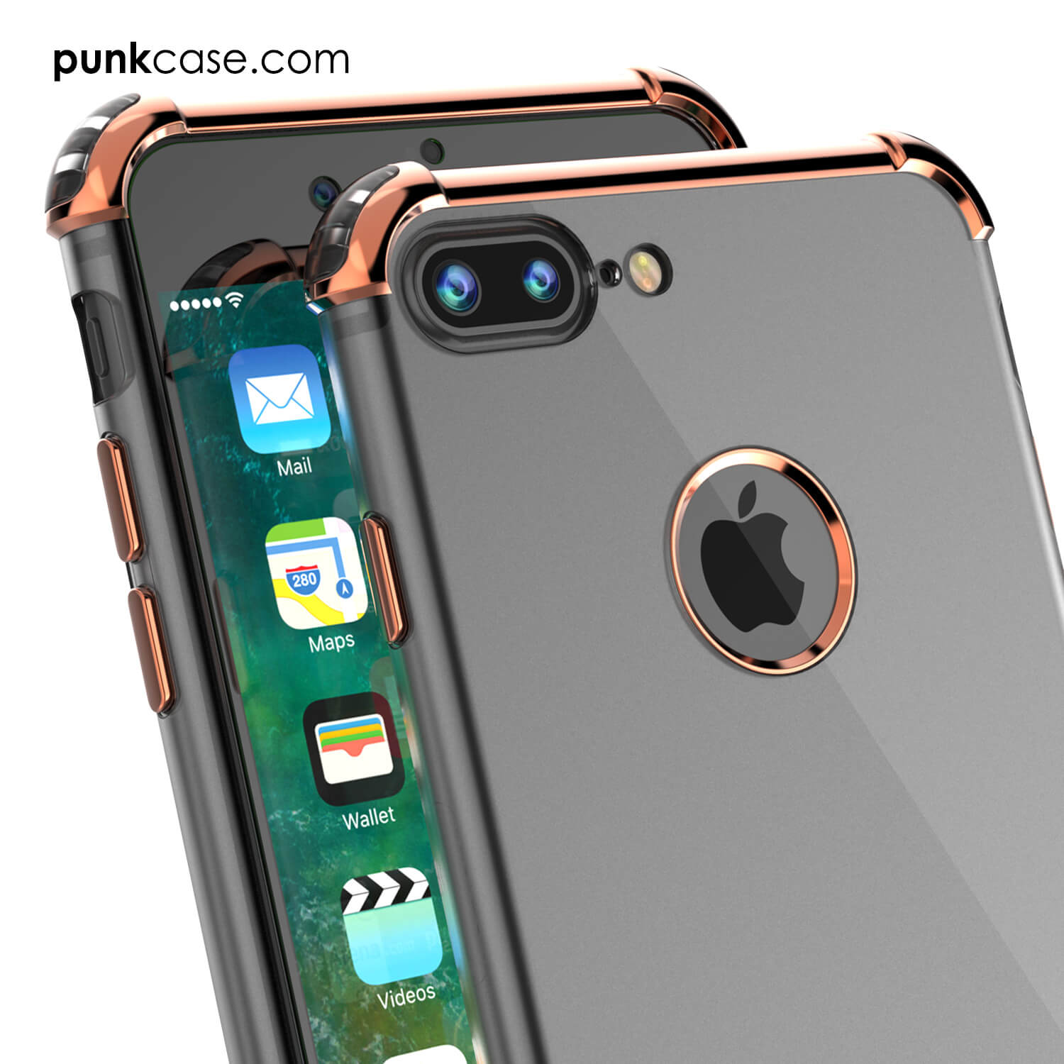 iPhone 7 PLUS Case, Punkcase [BLAZE RoseGold SERIES] Protective Cover W/ PunkShield Screen Protector