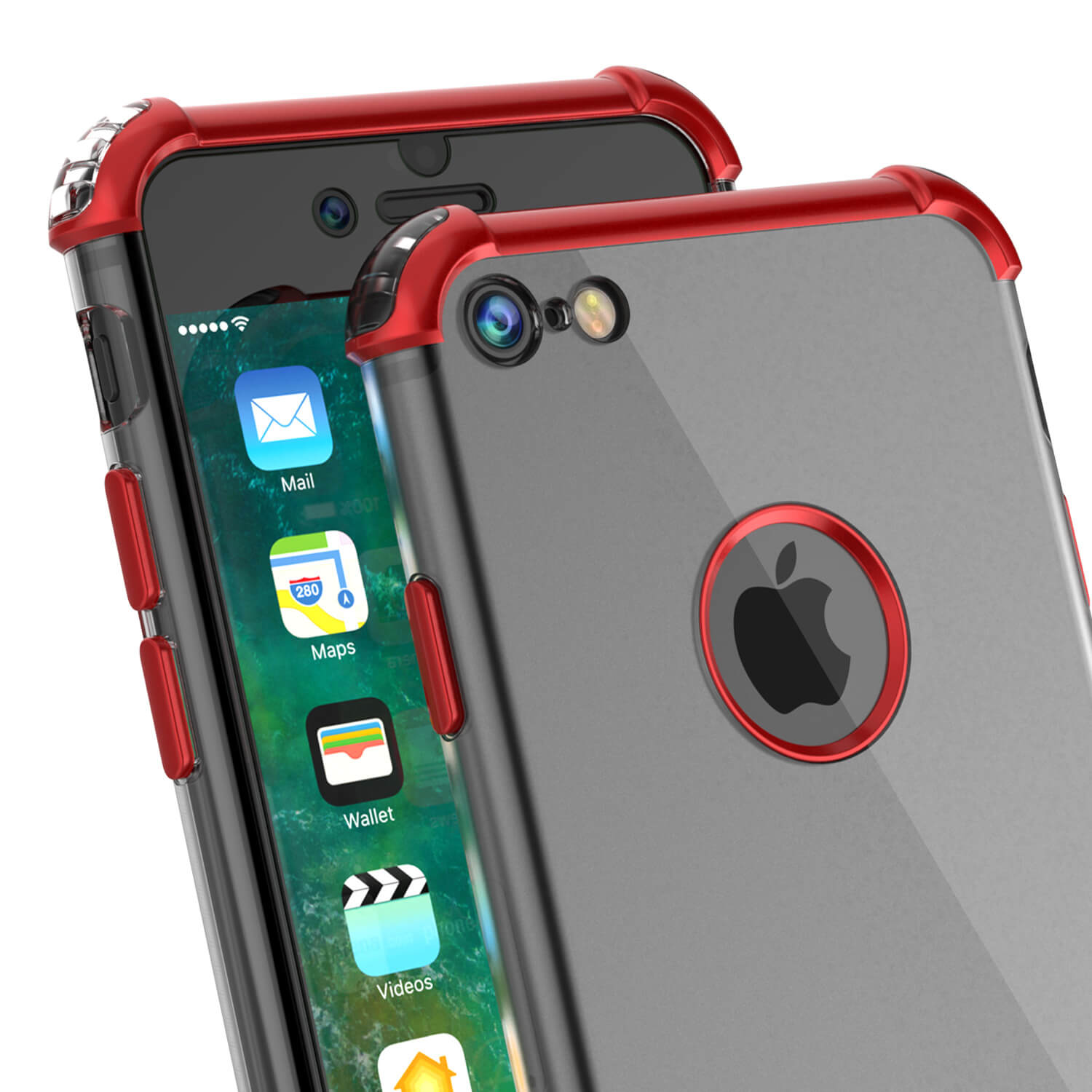 iPhone 8 Case, Punkcase [BLAZE RedSERIES] Protective Cover W/ PunkShield Screen Protector