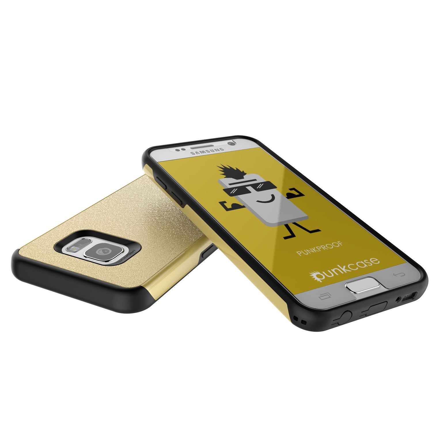 Galaxy s7 Case PunkCase Galactic Gold Series Slim Armor Soft Cover Case w/ Tempered Glass
