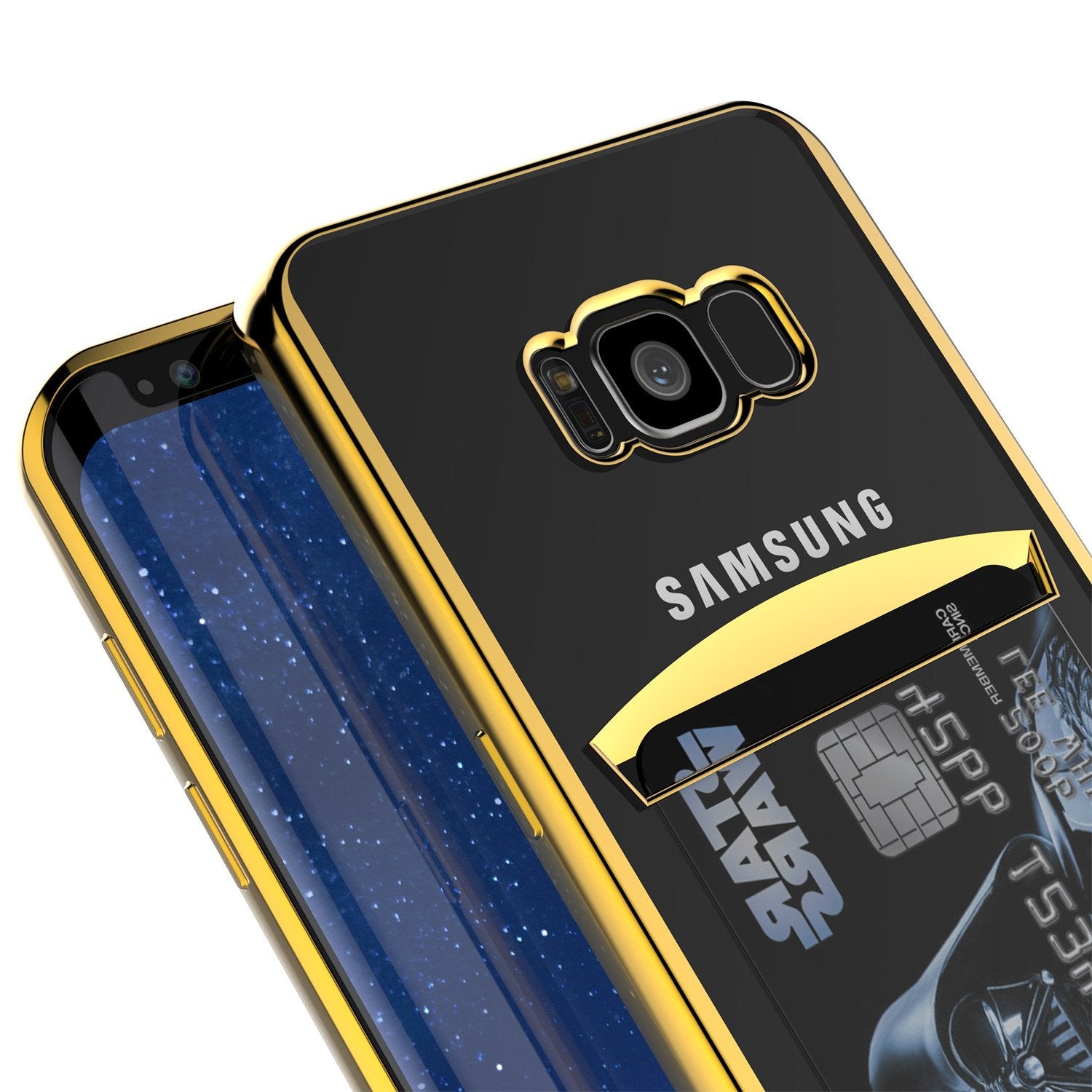 Galaxy S9 Plus Case, PUNKCASE® LUCID Gold Series | Card Slot | SHIELD Screen Protector | Ultra fit